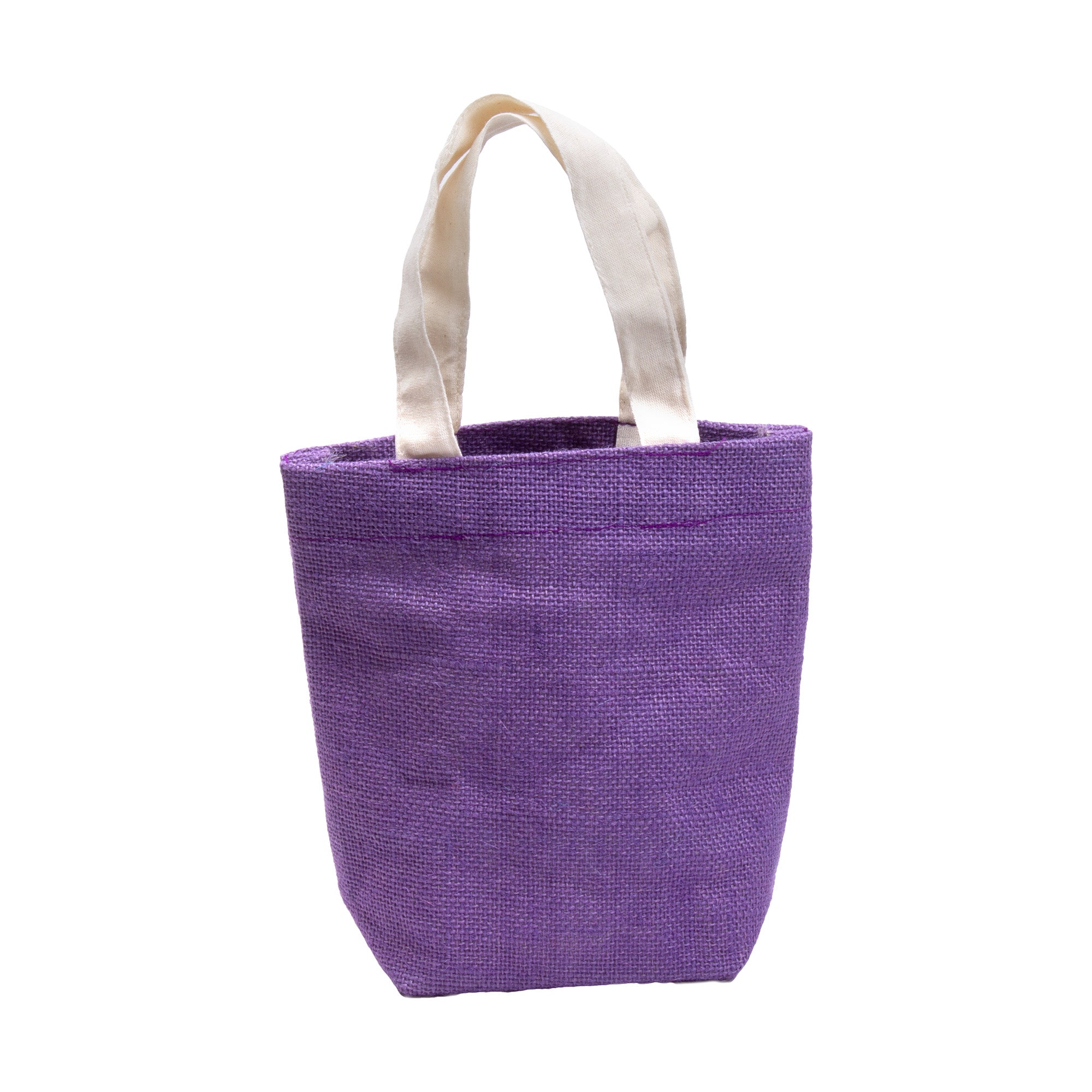 Burlap Tote Bag Assorted Colours L7.5 X W7.8 X D3inch 1pc