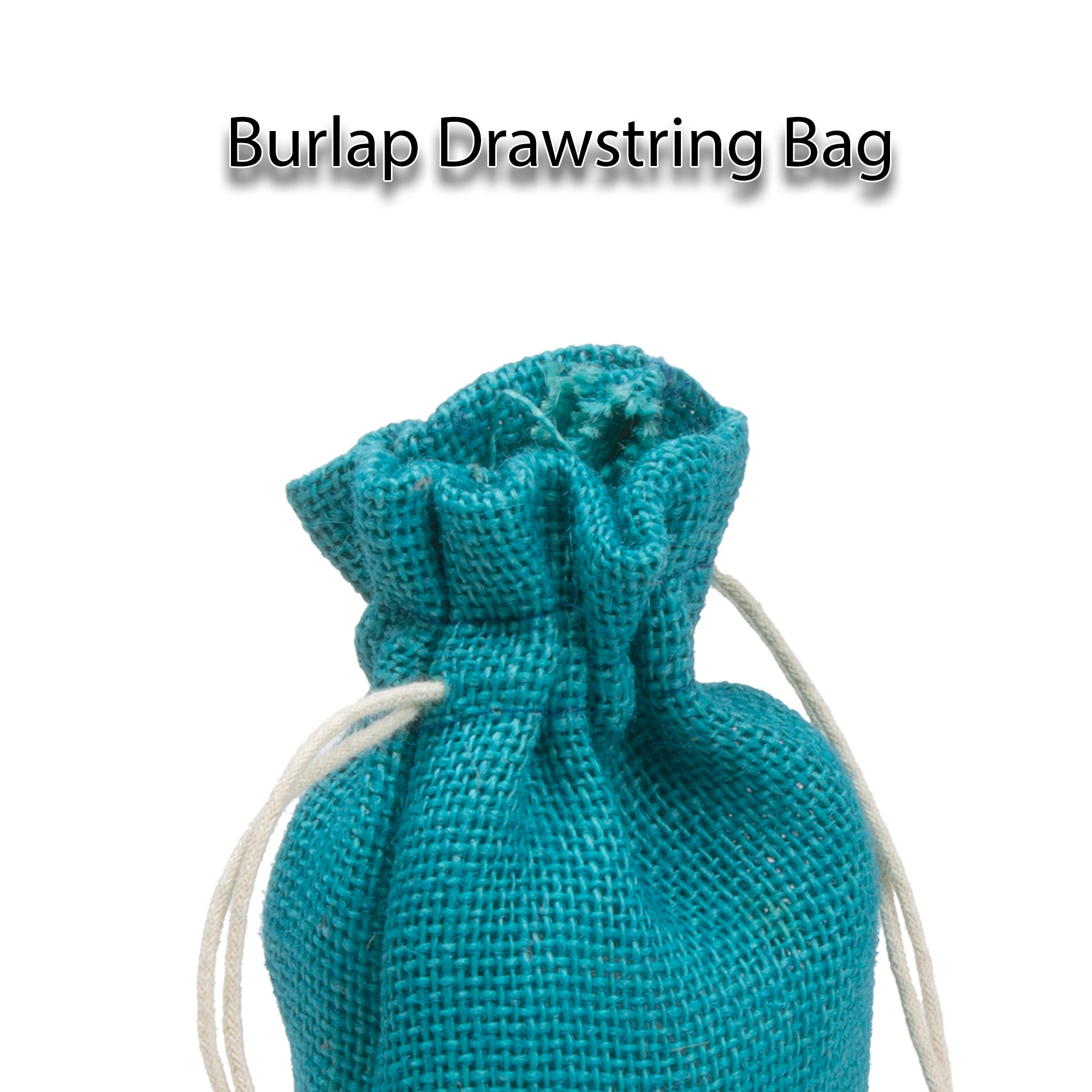 Burlap Drawstring Bag Assorted Colours L6 X W4.4X D2inch 1pc