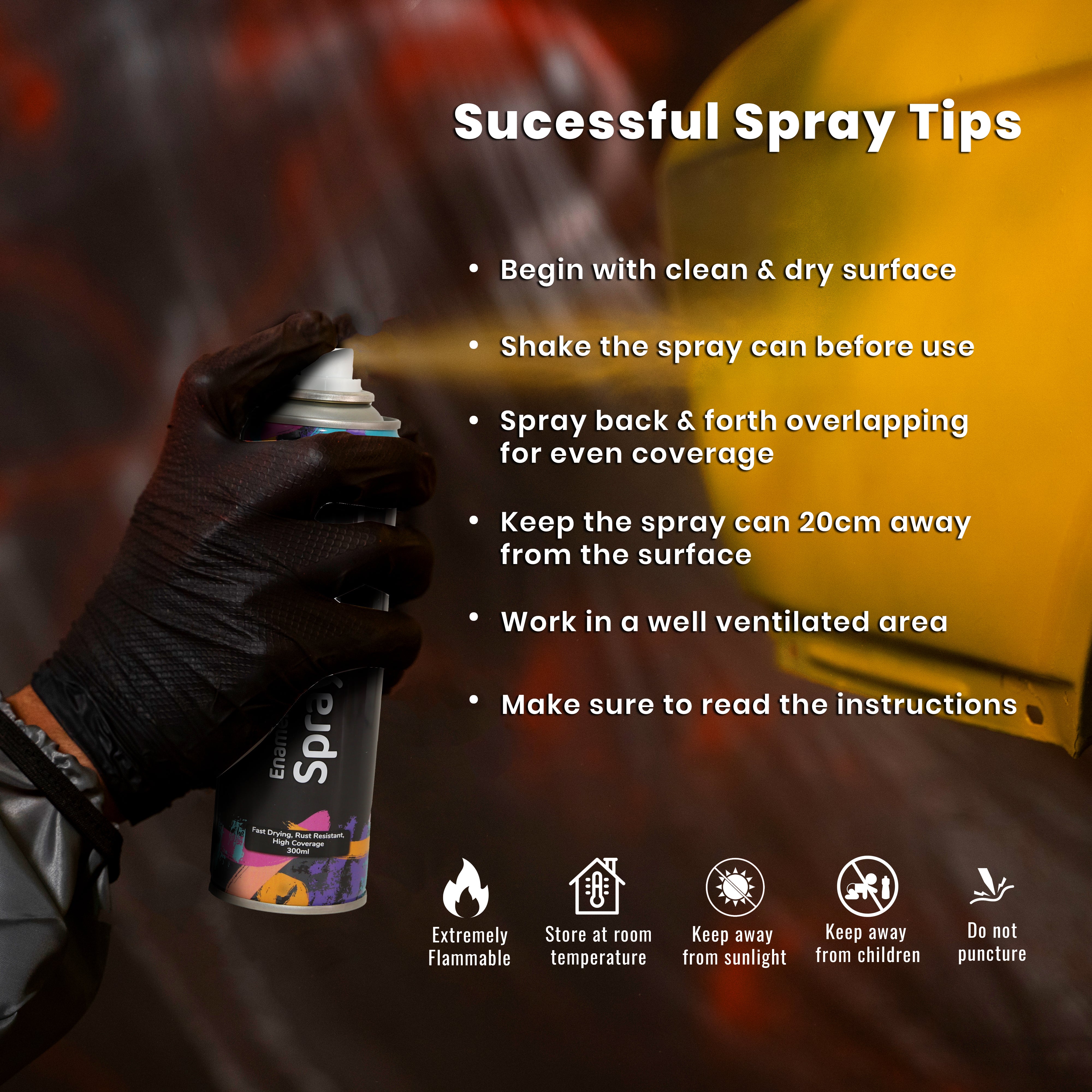 Spray Paint Metallic Silver 300ml