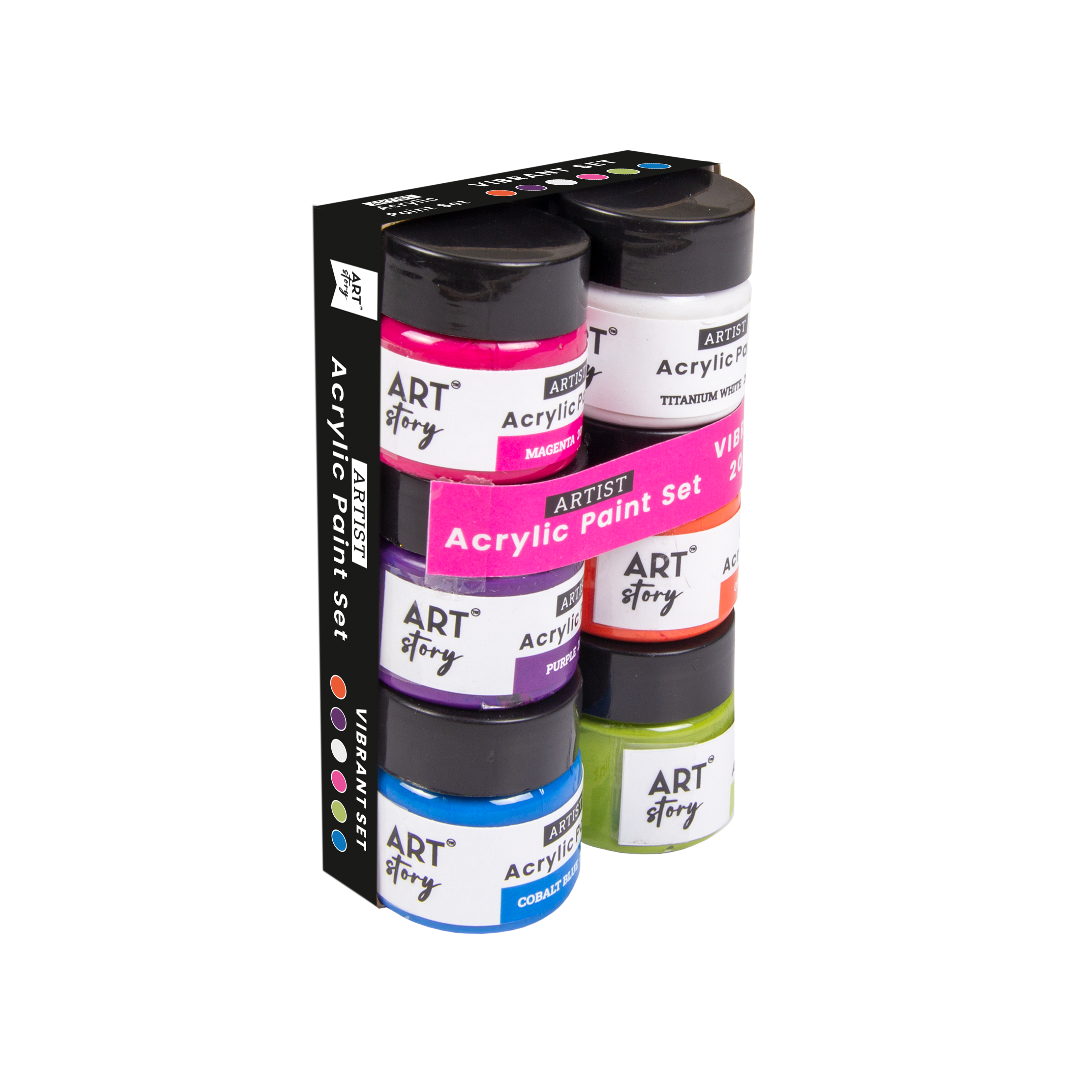 Acrylic Colour Set Vibrant 6 Colors X 20ml each