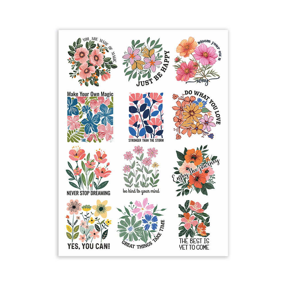 Deco Transfer Sheet Enjoy The Journey 7.5 X 9.5inch 1pc