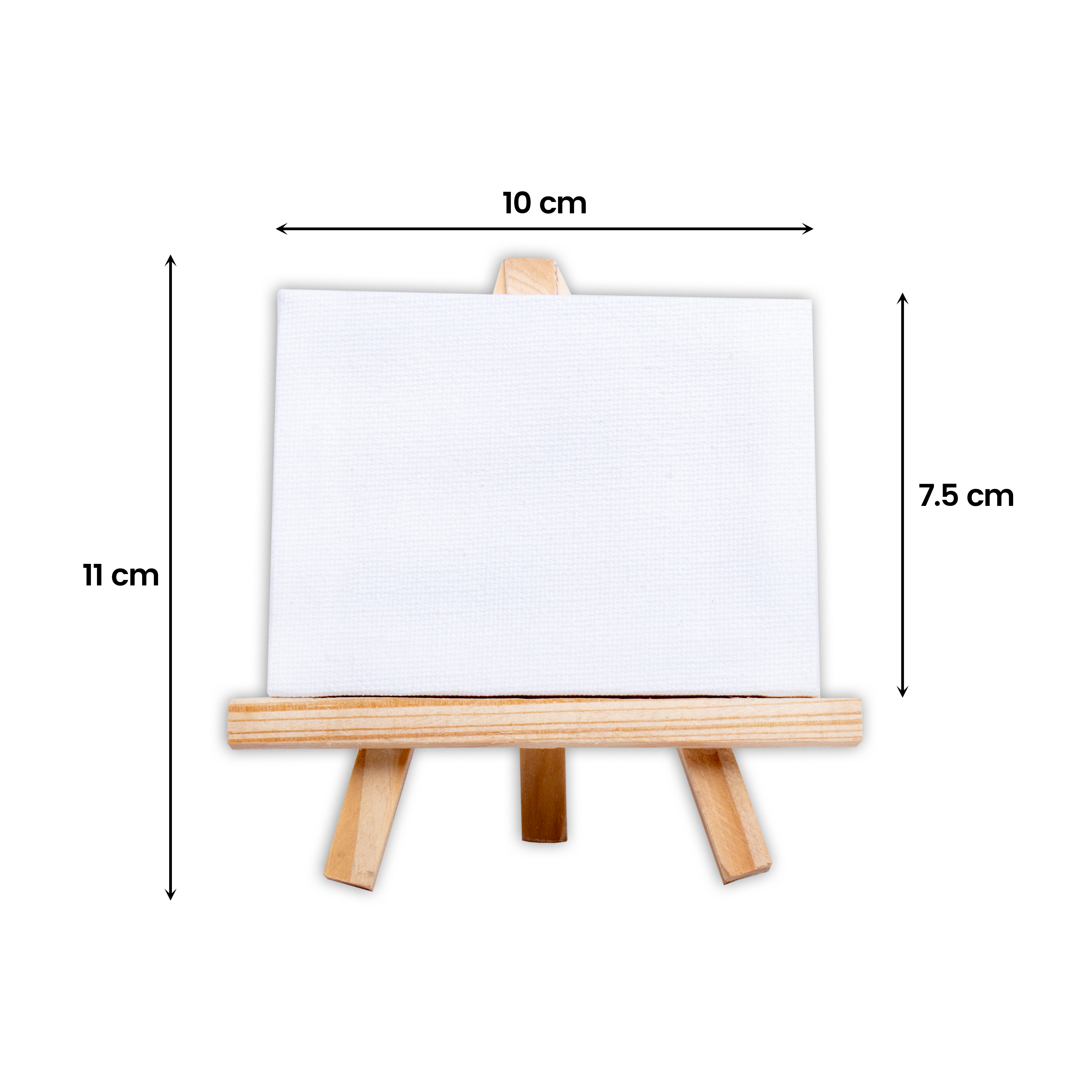 Wooden Mini Easel With Canvas Easel Size 11Cm Canvas Size 10 X 7.5Cm 1Pc