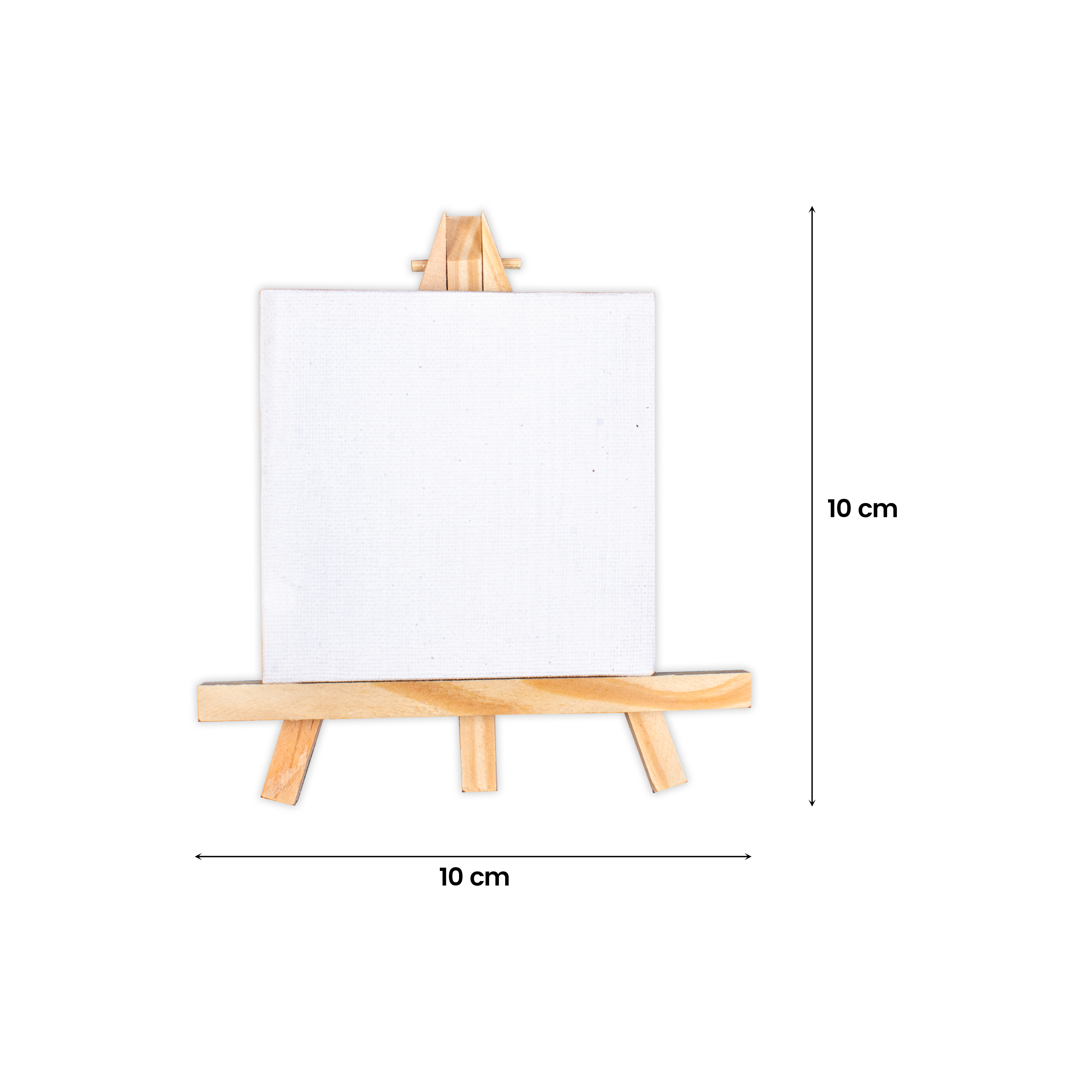 Wooden Mini Easel With Canvas Easel Size 15cm Canvas Size 10 X 10cm 1pc