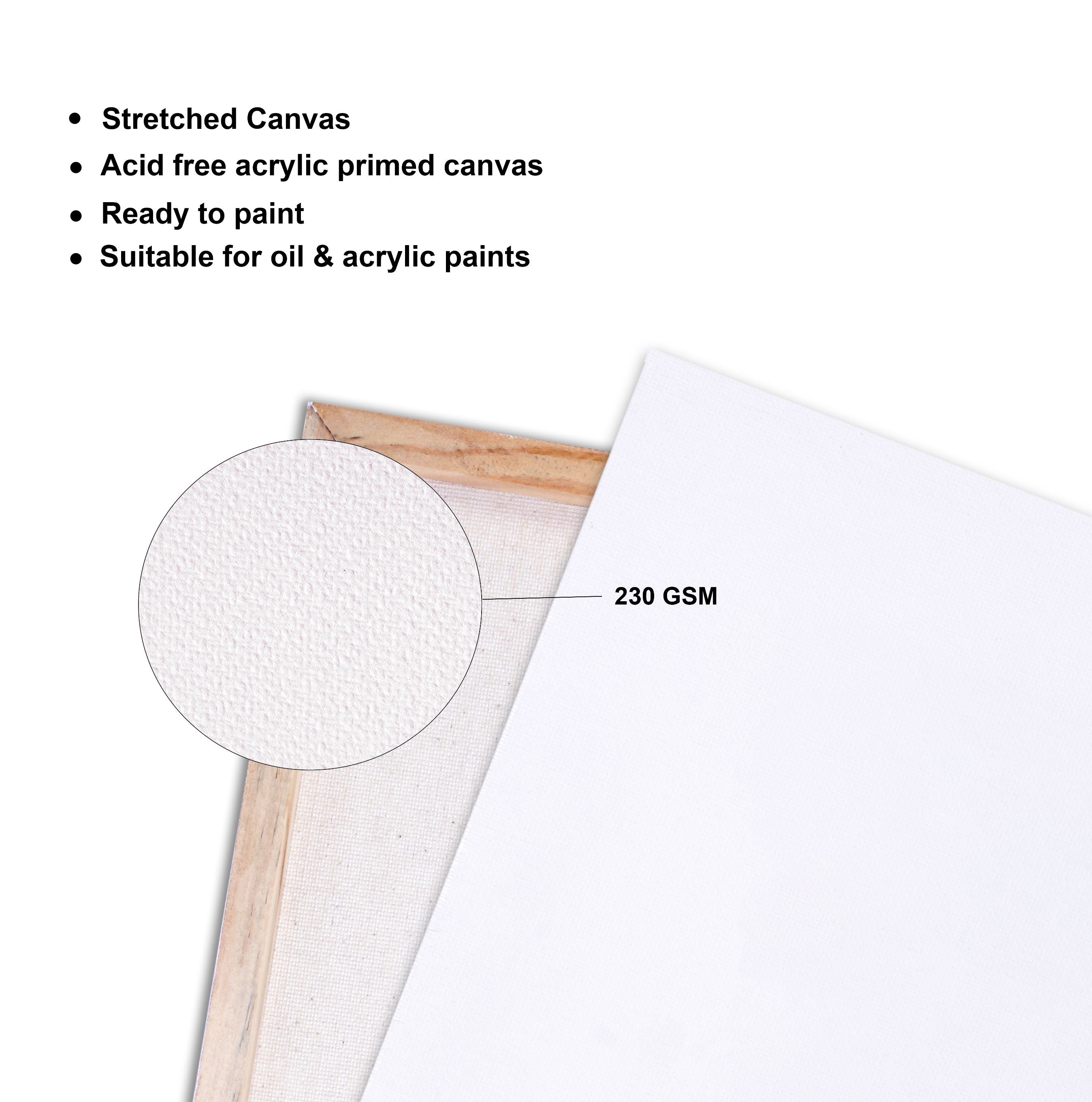 Mini Canvas 20 X 20Cm Pack Of 5Pc Shrink As