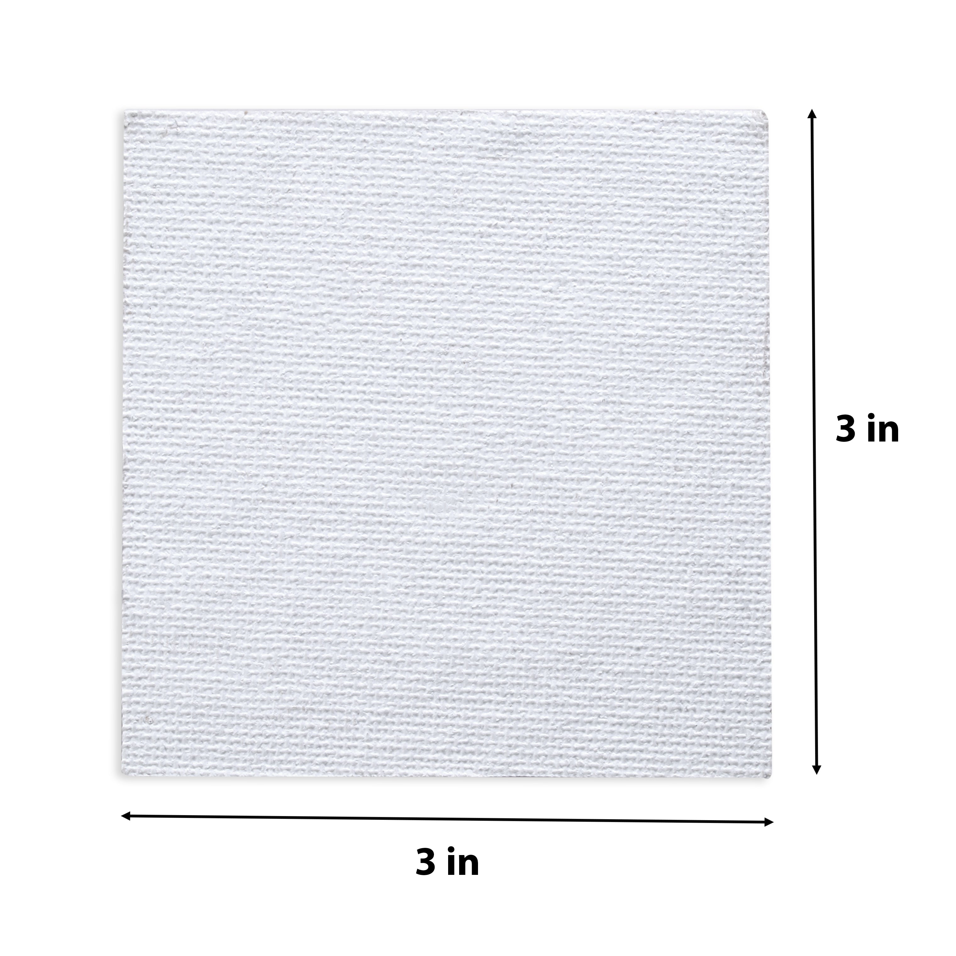 Paintable MDF Canvas Fridge Magnet 3 X 3 Inch 2mm Thick 4Pc