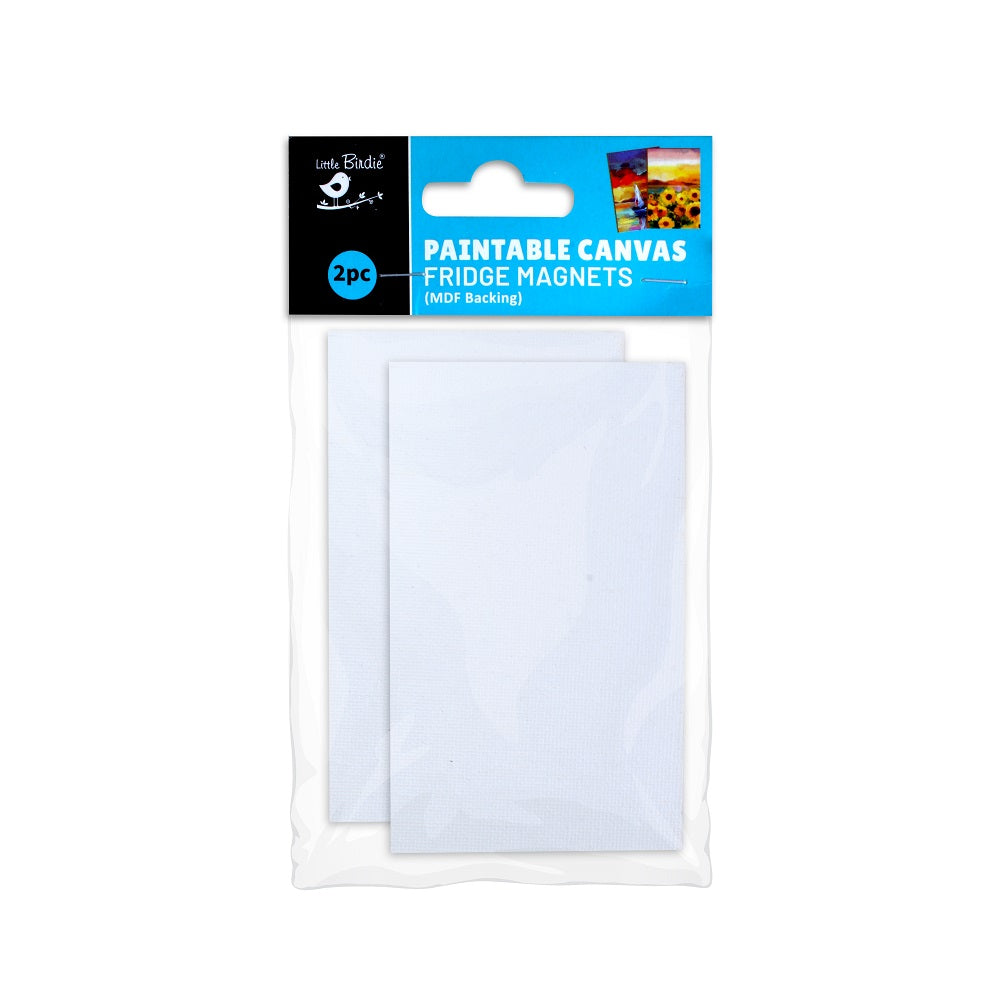 Paintable MDF Canvas Fridge Magnet 3 X 5 Inch 2mm Thick 2Pc
