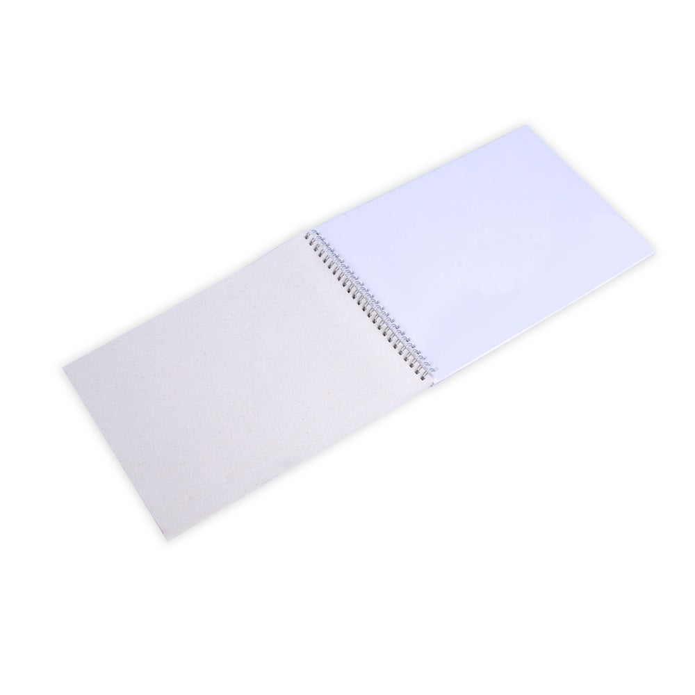 Paintable Canvas Pad Plain Wiro Bound Landscape A4 230gsm 15 Sheets