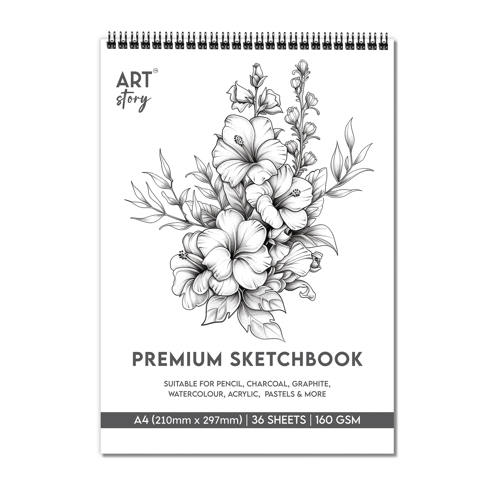 Premium Sketchbook Top Wiro With Hanger A4 160gsm 36 Sheets
