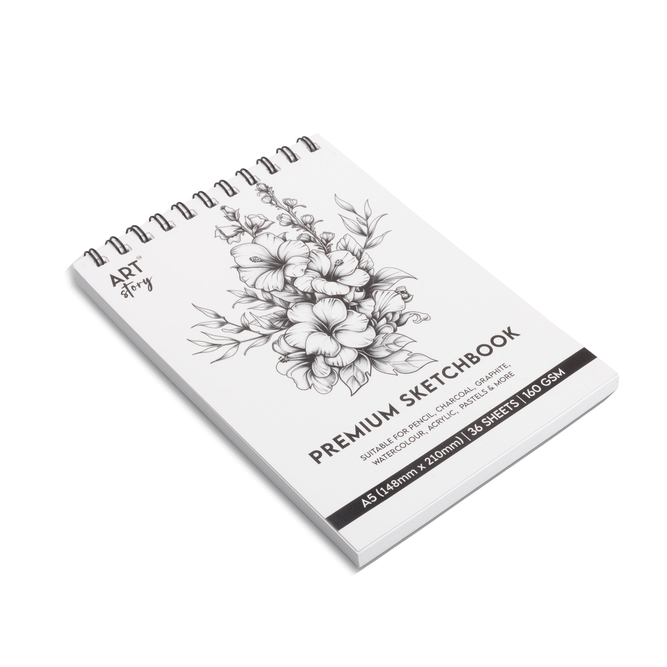 Premium Sketchbook Top Wiro With Hanger A5 160gsm 36 Sheets