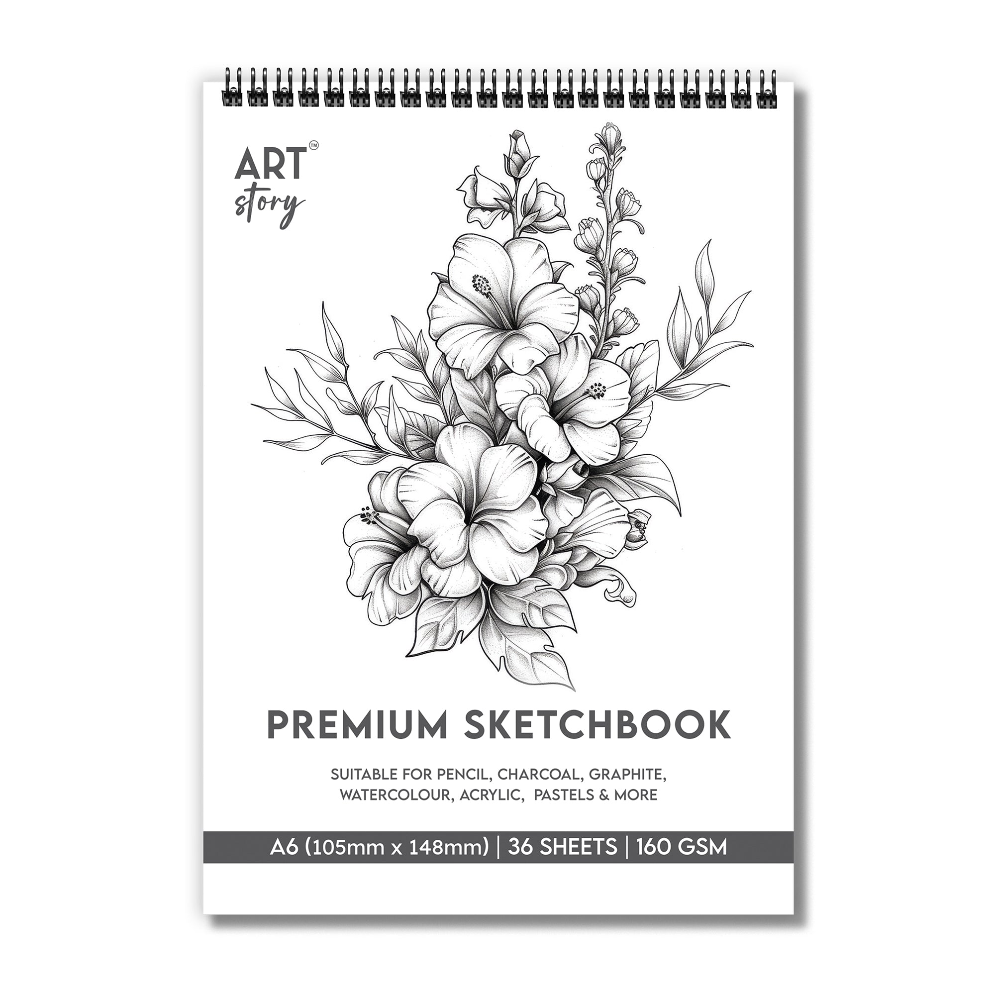 Premium Sketchbook Top Wiro A6 160gsm 36 Sheets