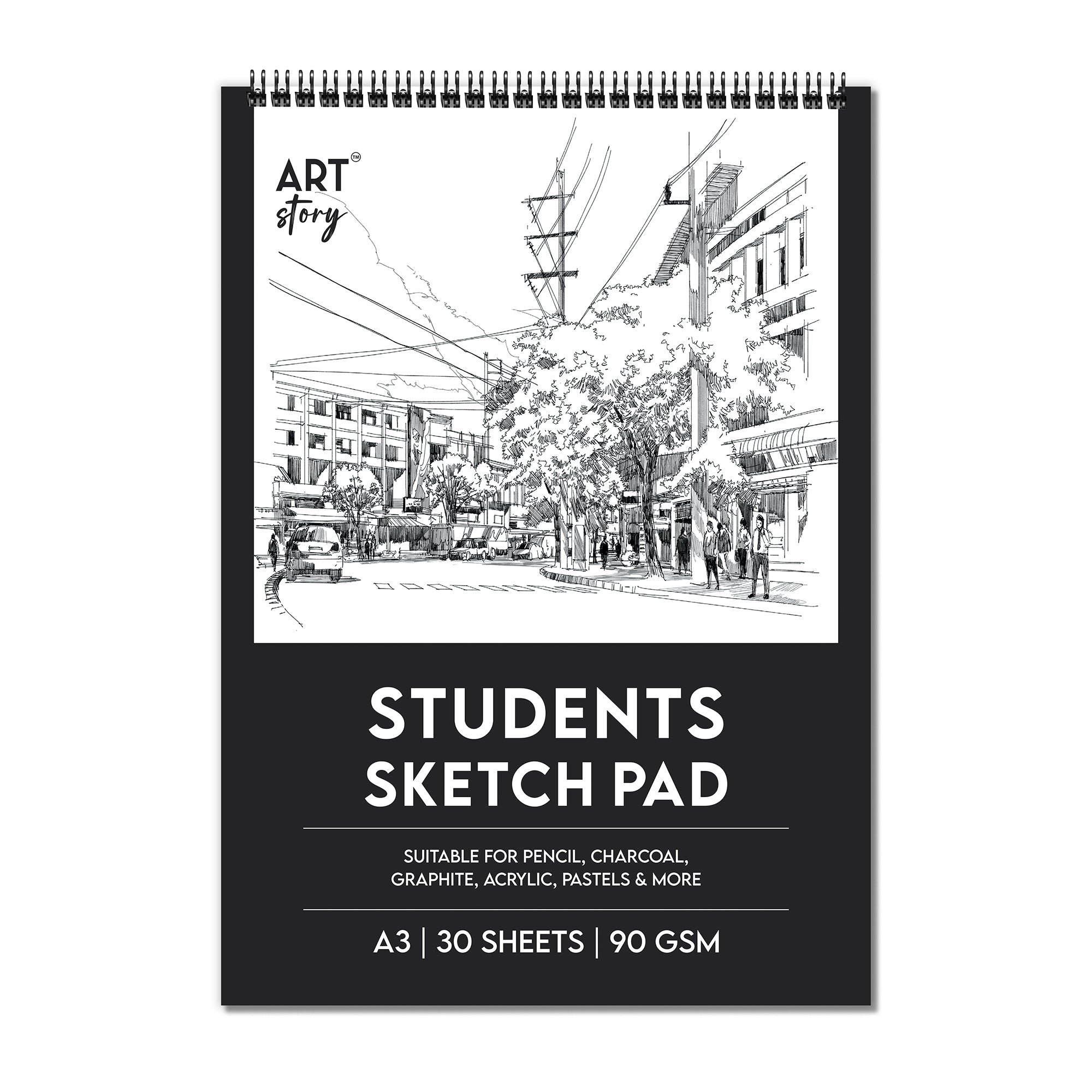 Student Sketchbook Top Wiro With Hanger A3 90gsm 30 Sheets