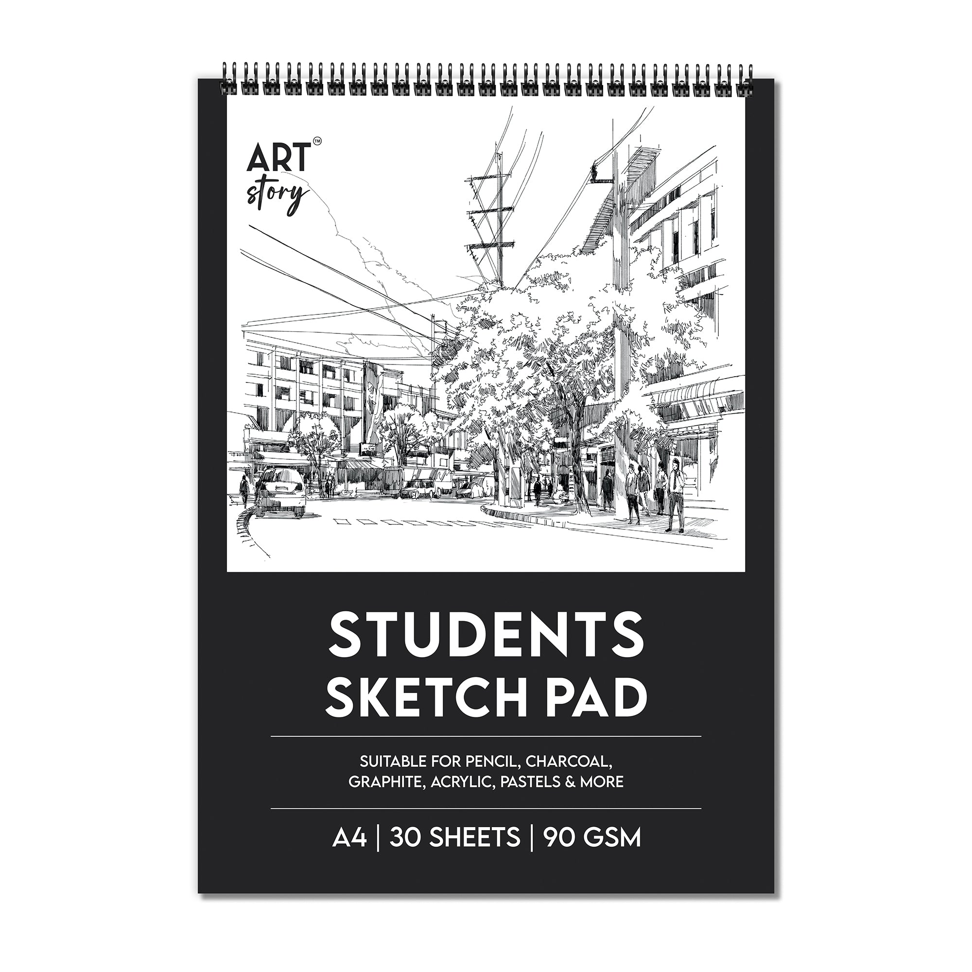 Student Sketchbook Top Wiro With Hanger A4 90gsm 30 Sheets