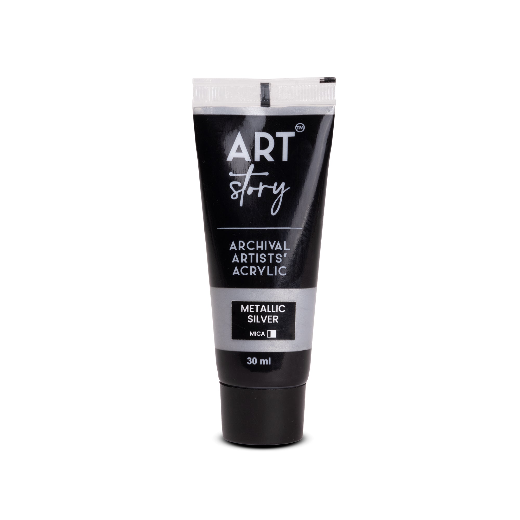 Metallic Artists Acrylic Colour Silver 30ml Tube