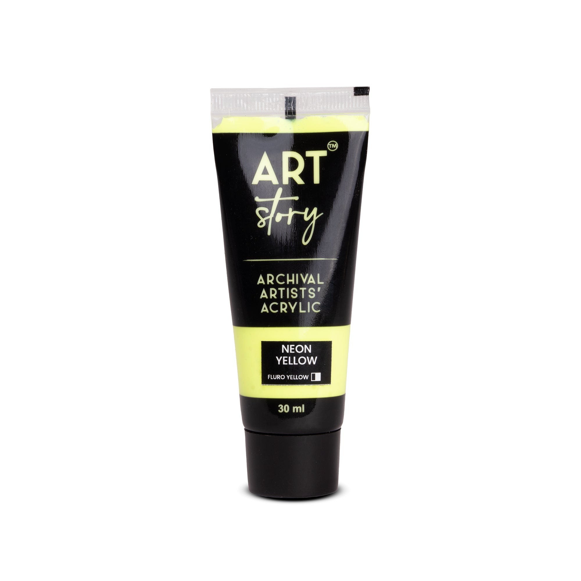 Neon Artists Acrylic Colour Yellow 30ml Tube