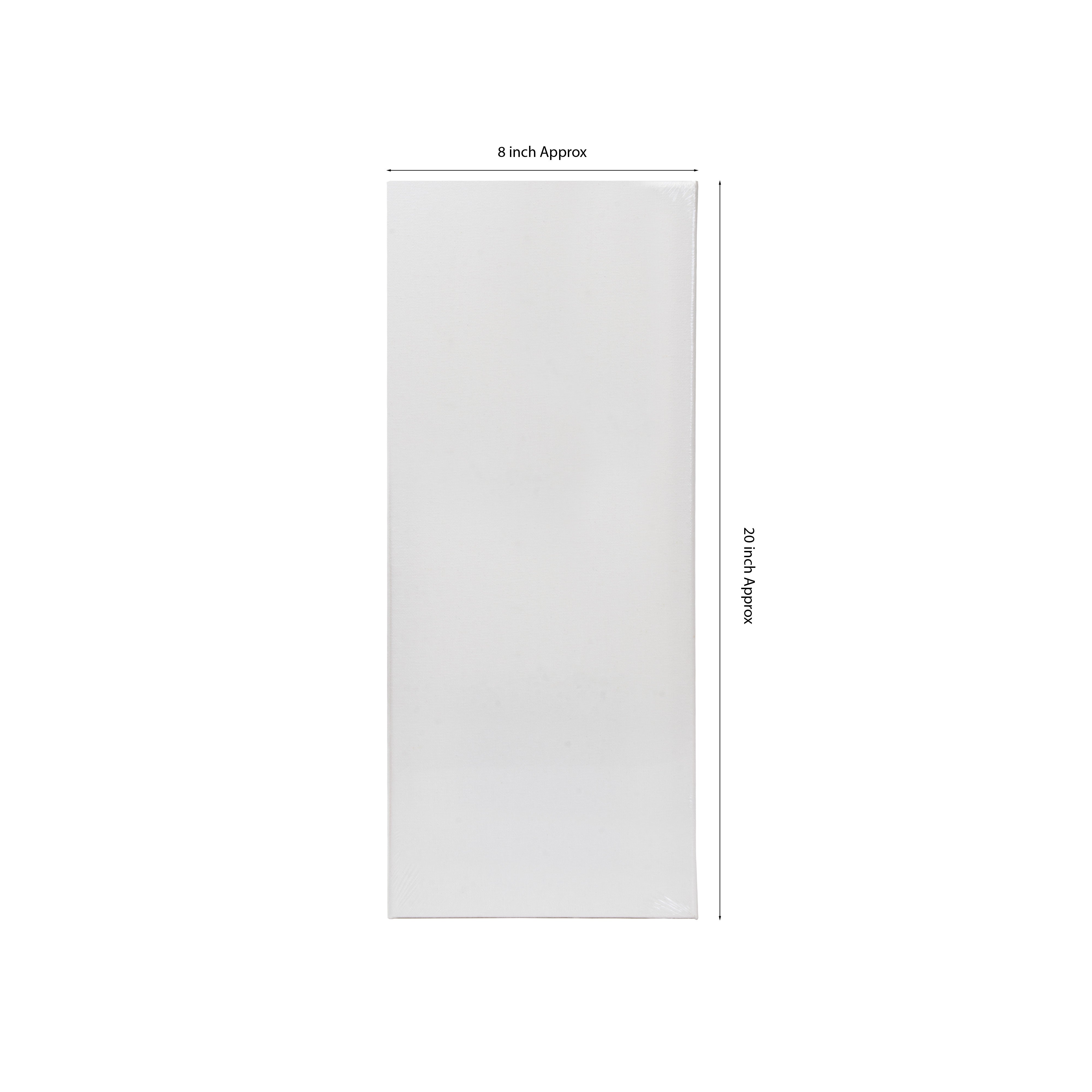 Stretched Canvas Frame (Pack of 3) 16X20mm 250gsm 8 X 20inch