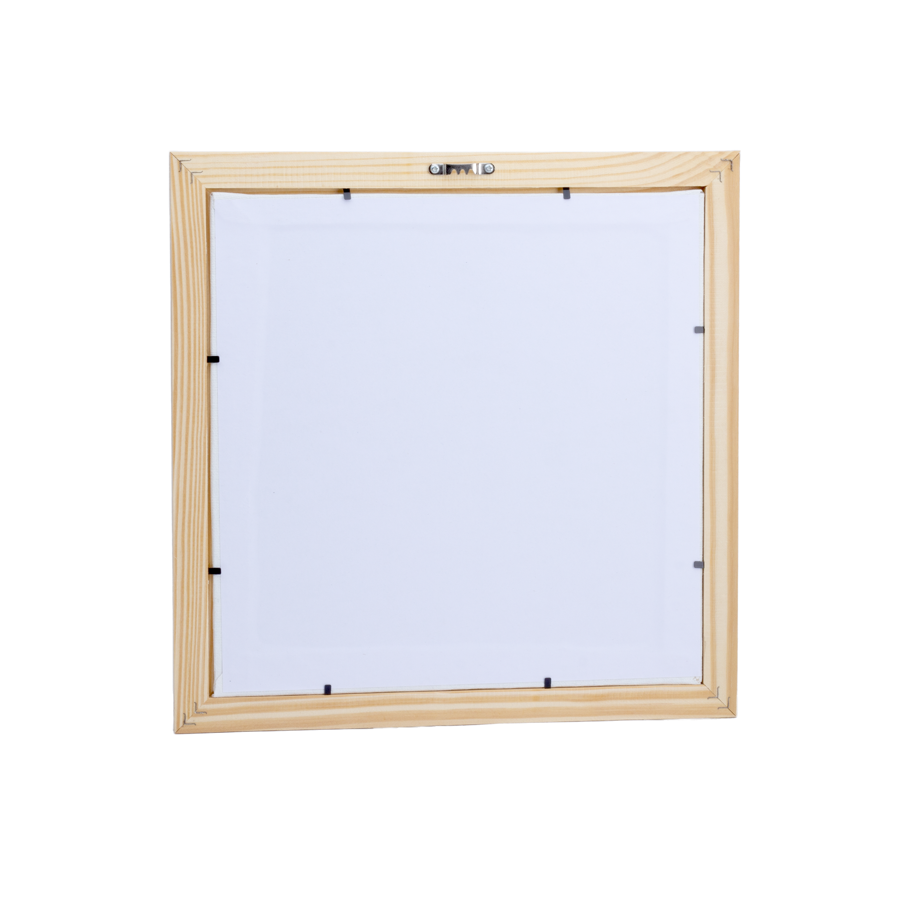 Pinewood Frame With 12 x 12in Canvas - 250gsm, 3mm Thick MDF Board Backing, Frame Size 3 X 1.5cm 1pc