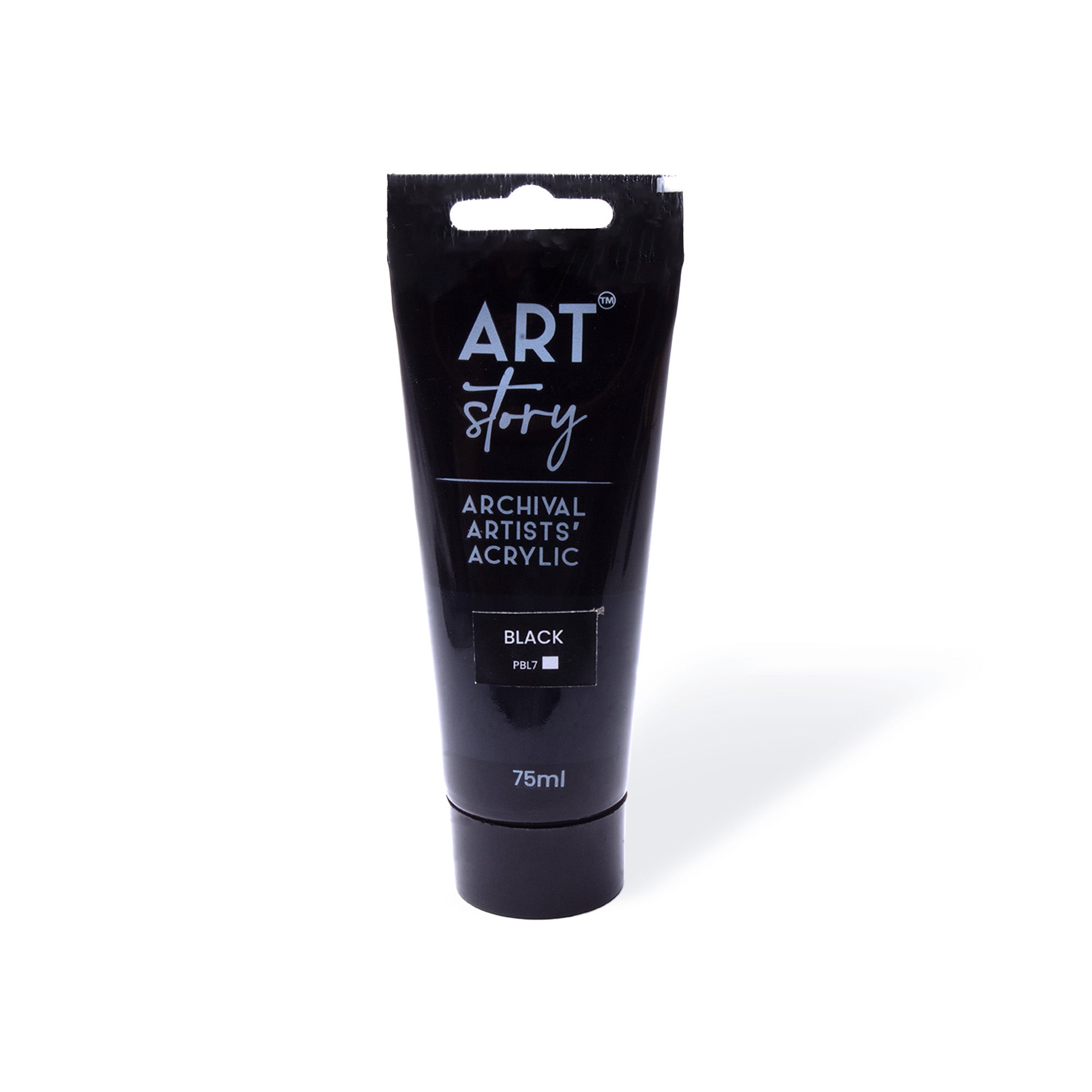 Artists Acrylic Colour Black 75ml Tube