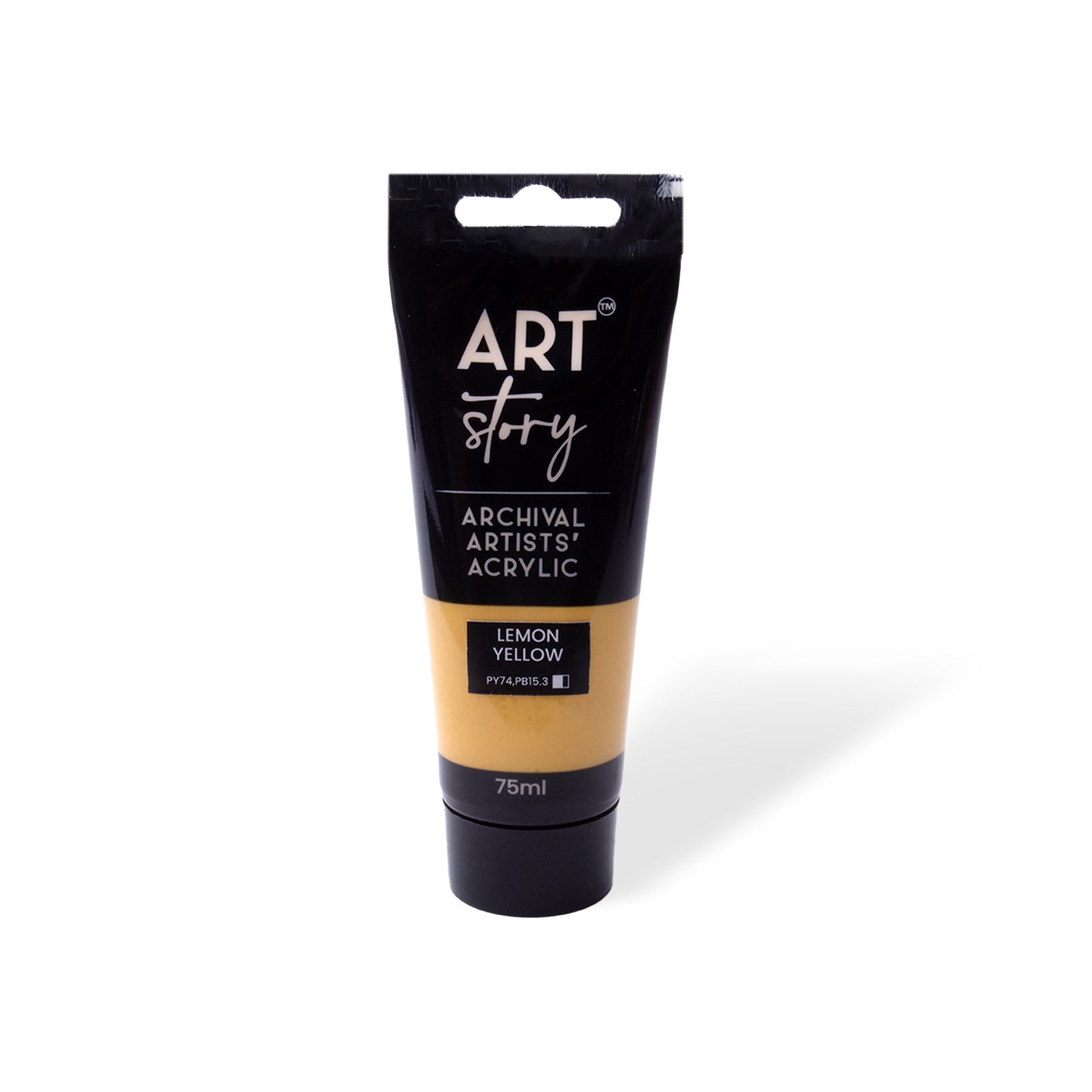 Artists Acrylic Colour Lemon Yellow 75ml Tube
