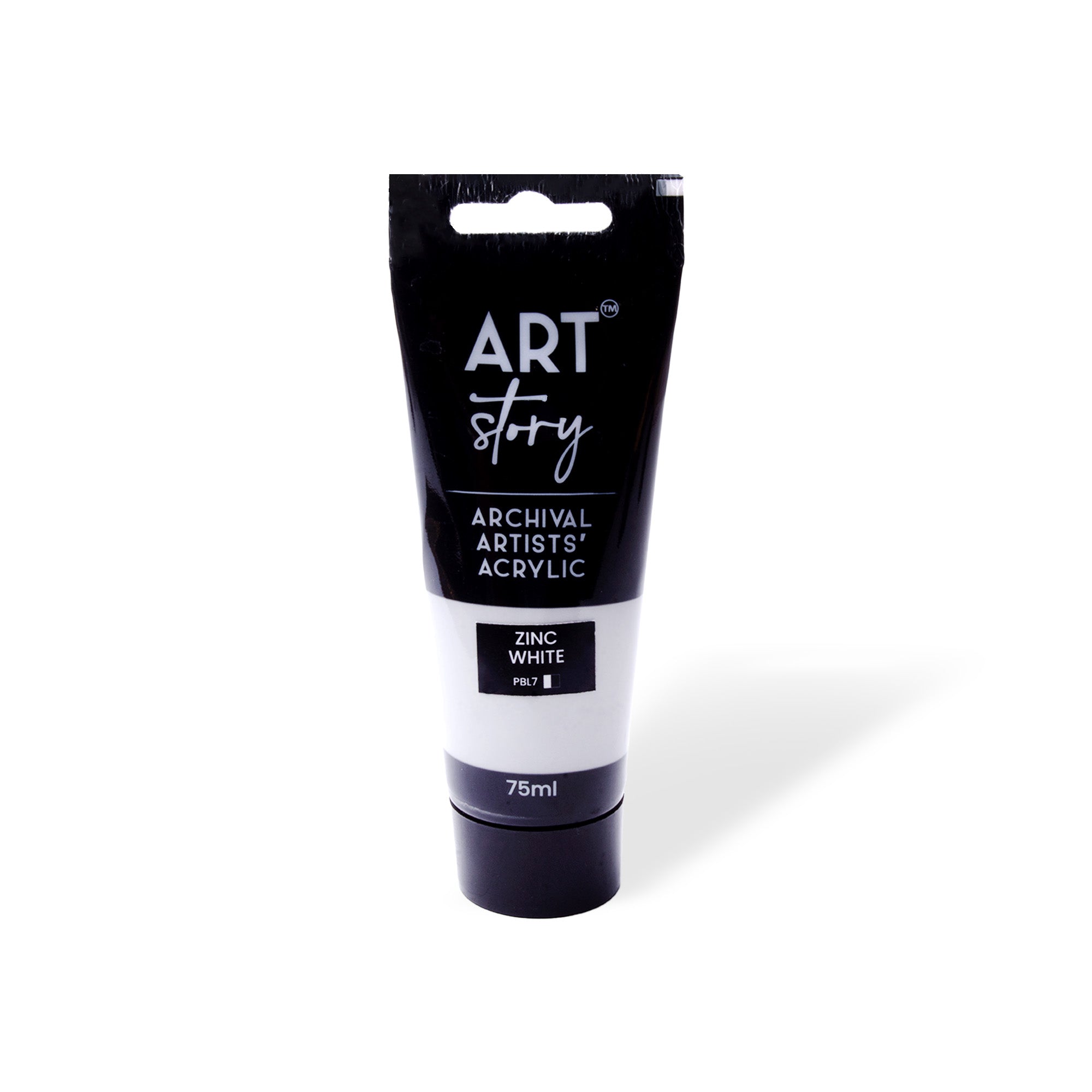 Artists Acrylic Colour Zinc White 75ml Tube