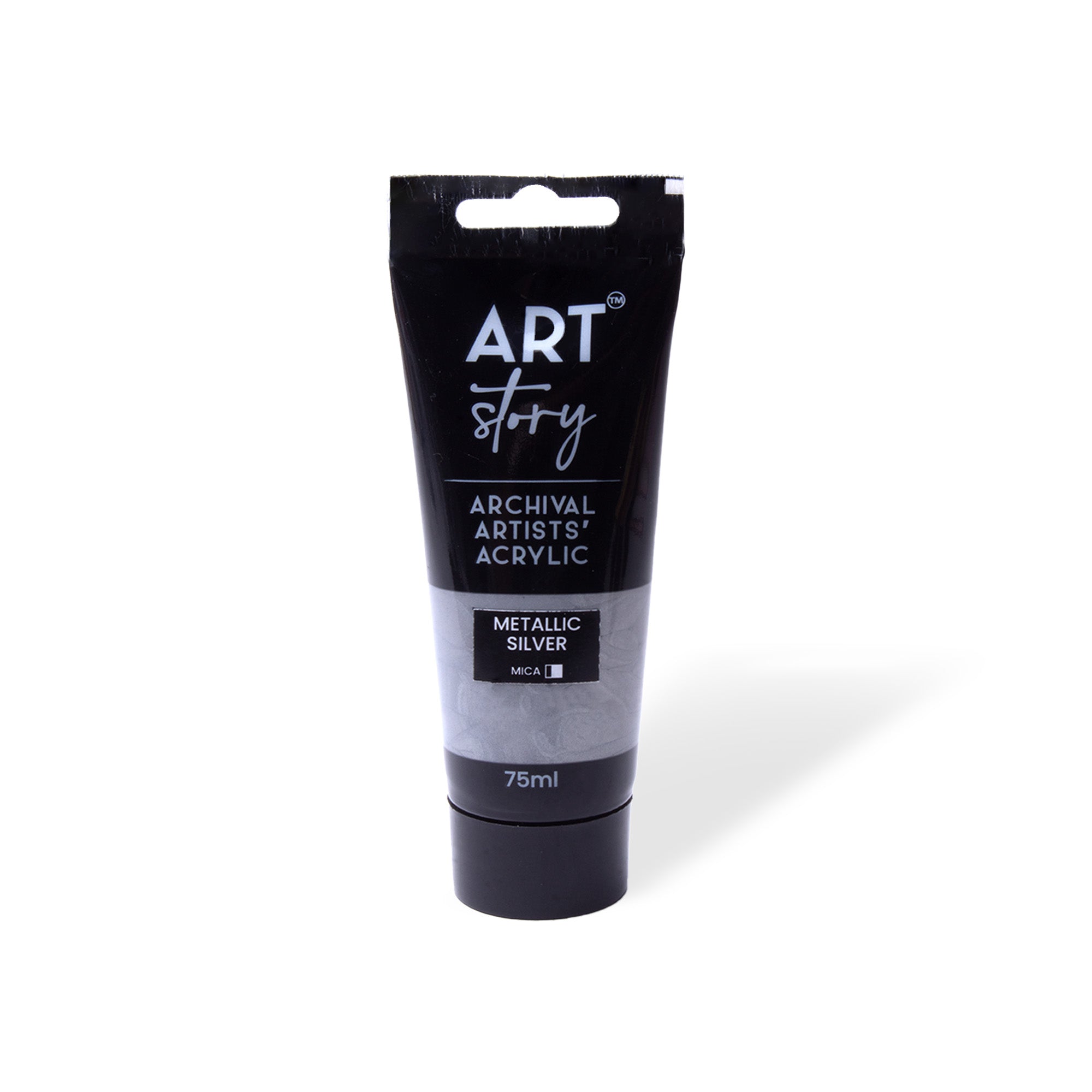 Metallic Artists Acrylic Colour Silver 75ml Tube