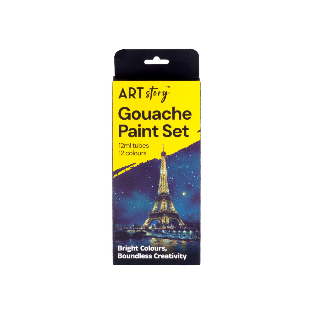 Gouache Paint 12colours X 12ml Tubes Box