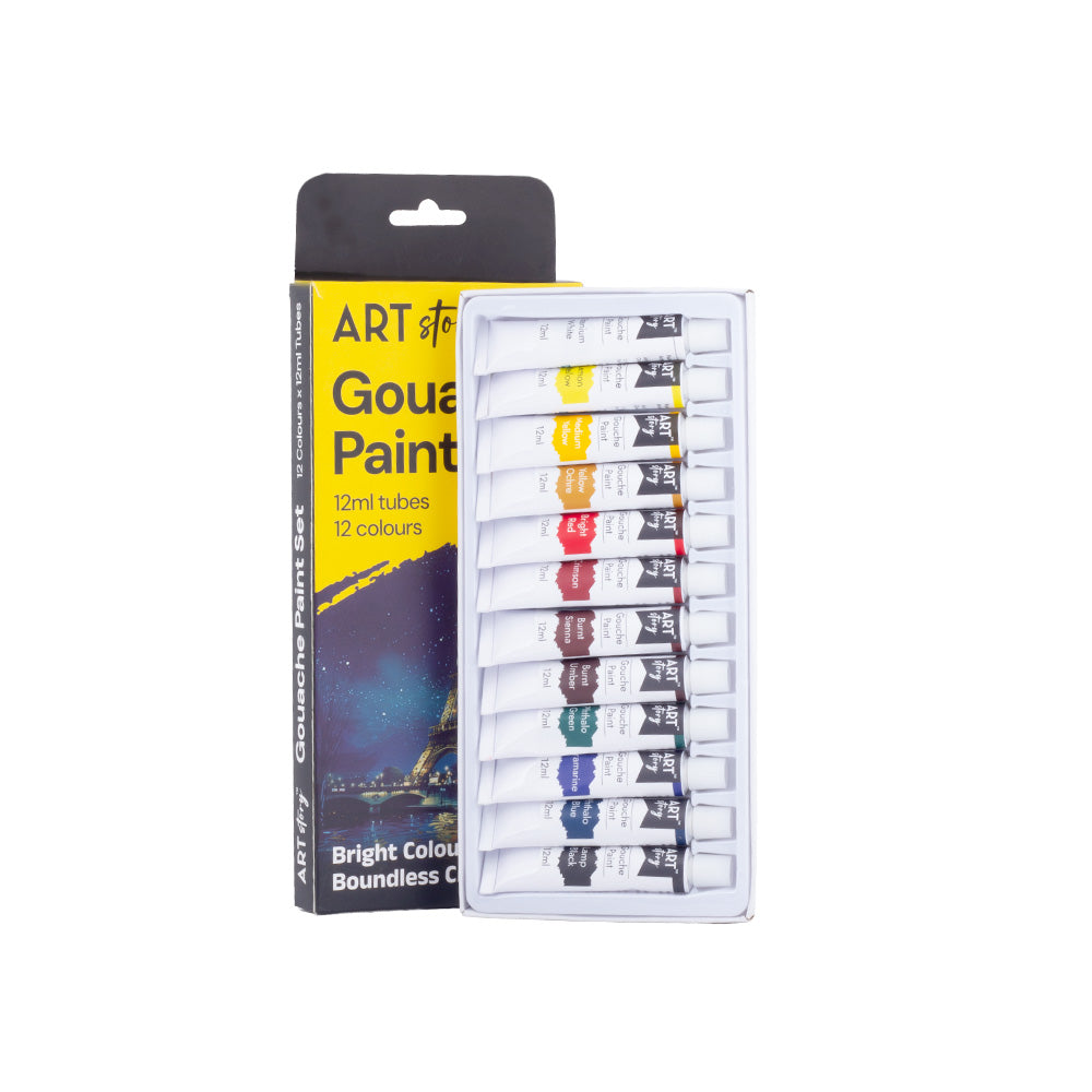 Gouache Paint 12colours X 12ml Tubes Box