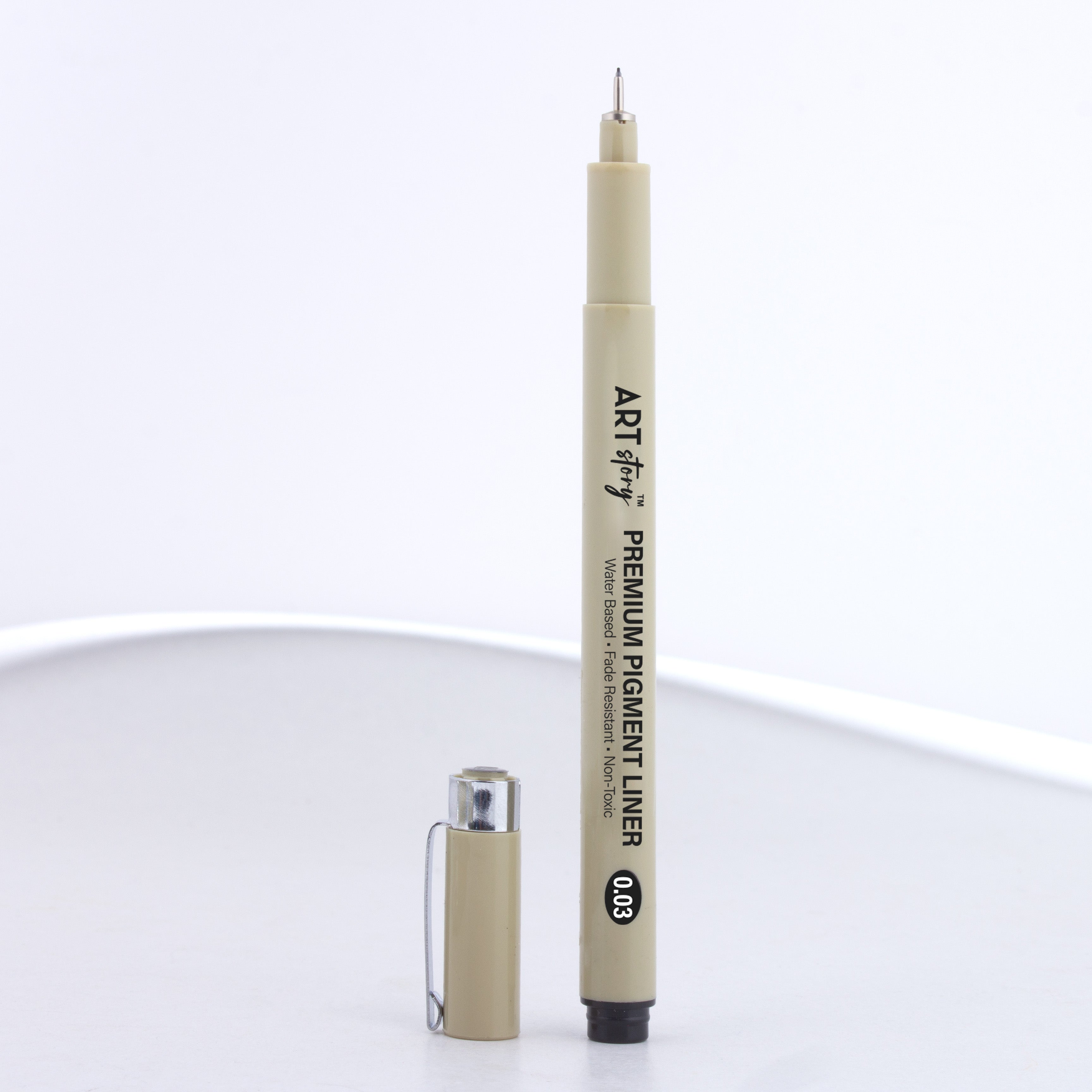Pigment Fineliner Water Based Black 0.03mm Tip 1pc