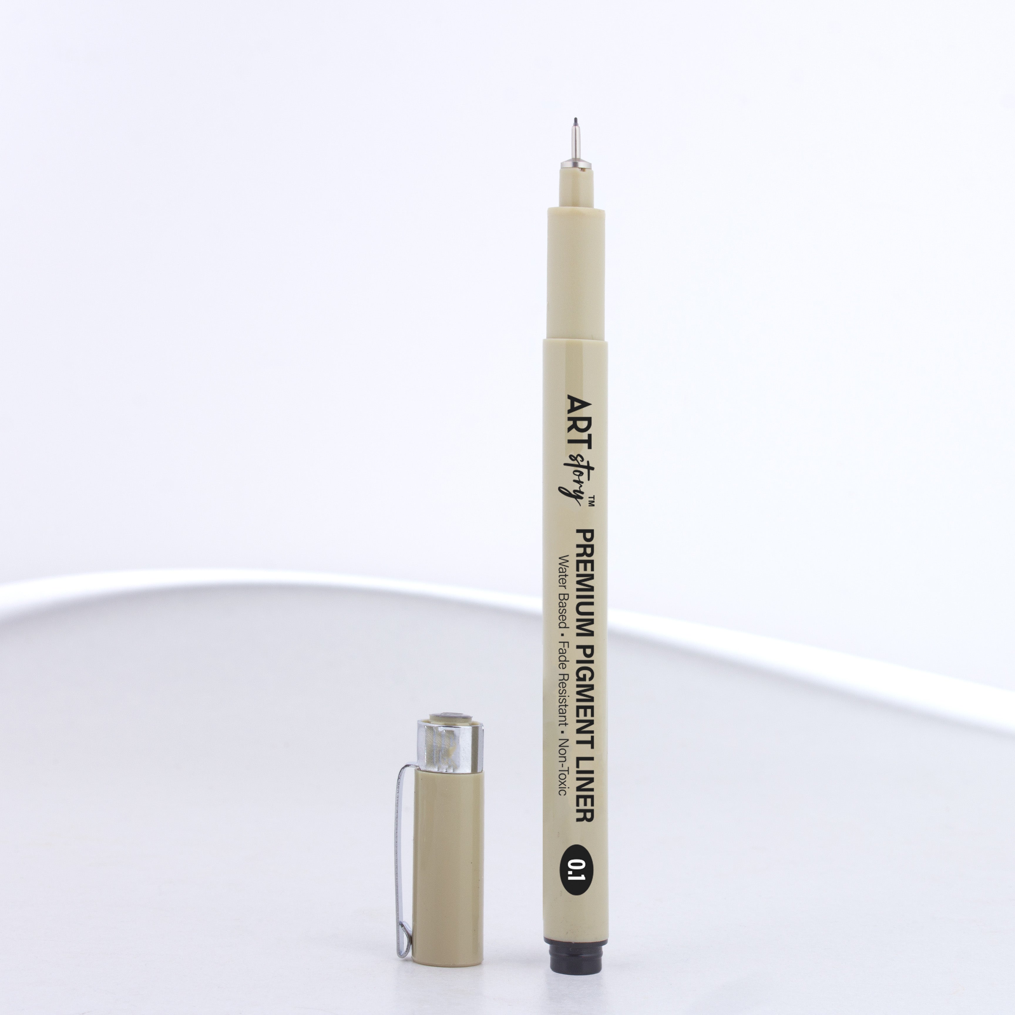 Pigment Fineliner Water Based Black 0.1mm Tip 1pc