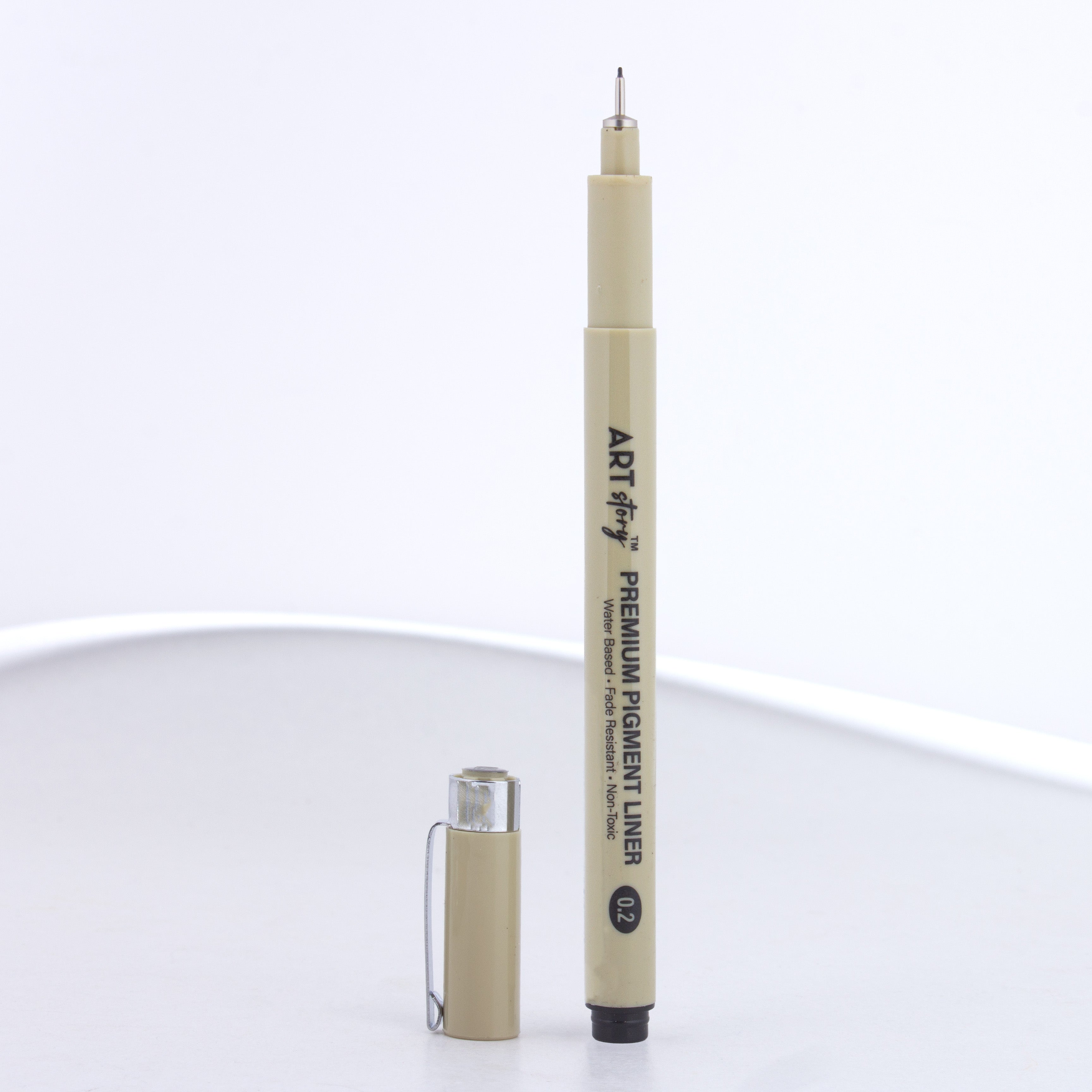 Pigment Fineliner Water Based Black 0.2mm Tip 1pc