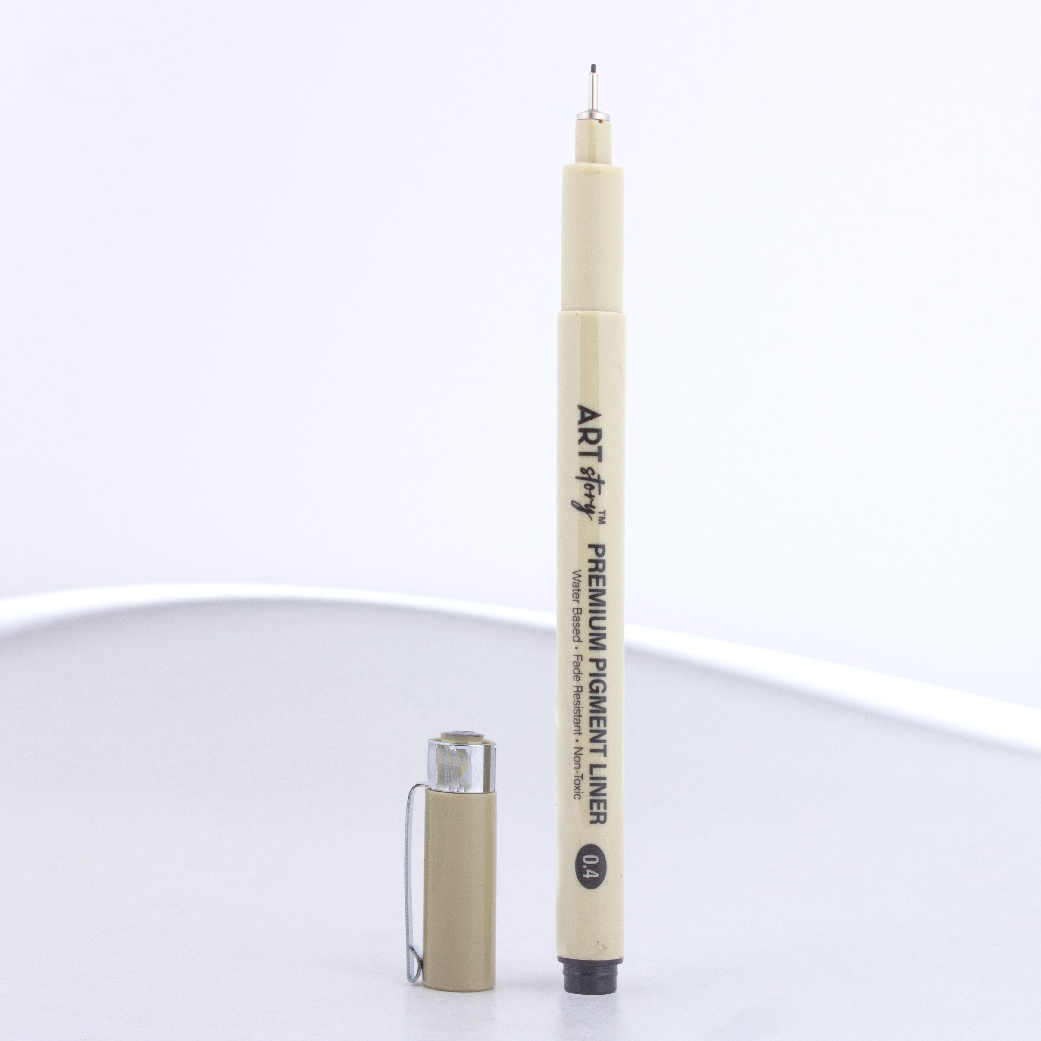 Pigment Fineliner Water Based Black 0.4mm Tip 1pc