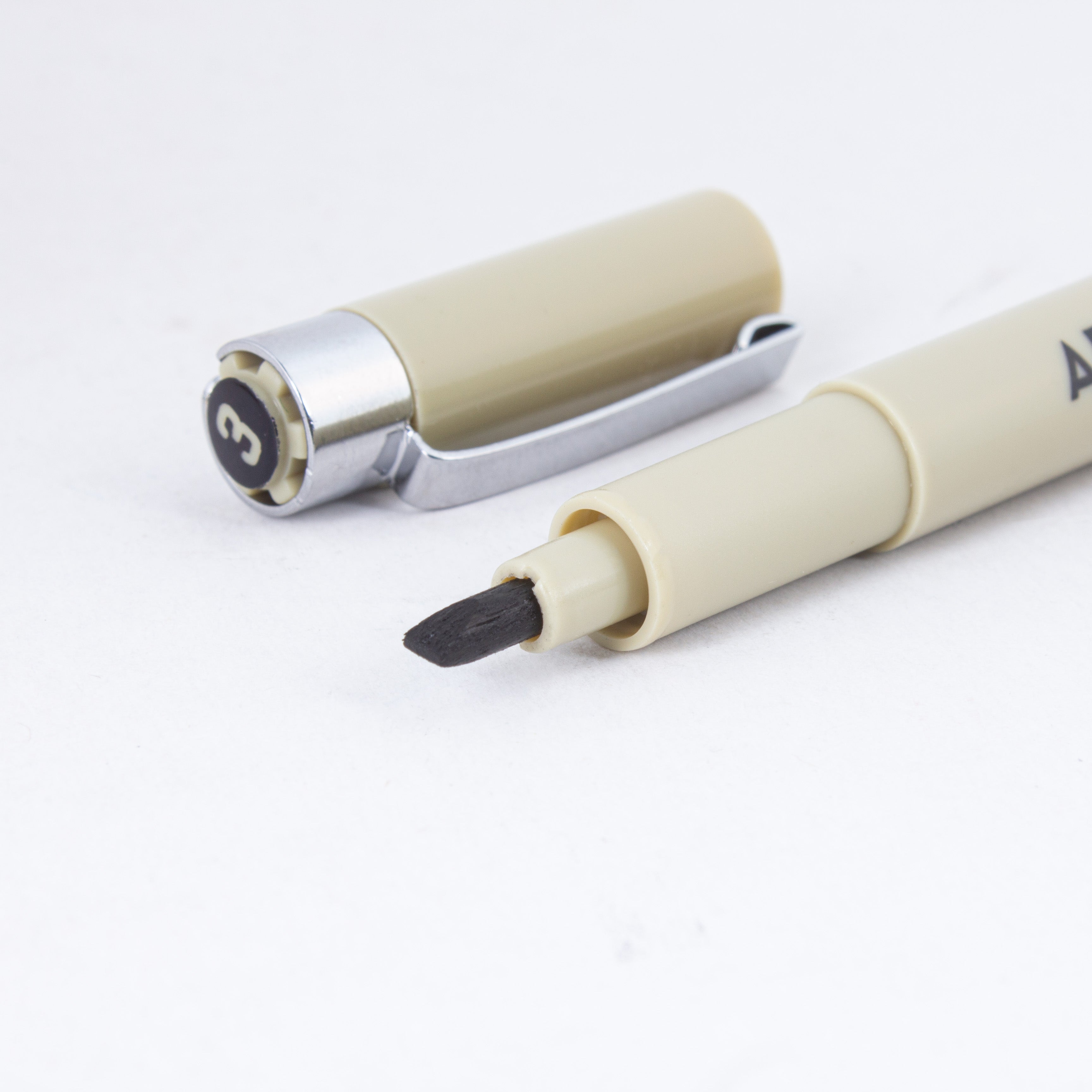 Pigment Fineliner Water Based Black 3mm  Tip 1pc