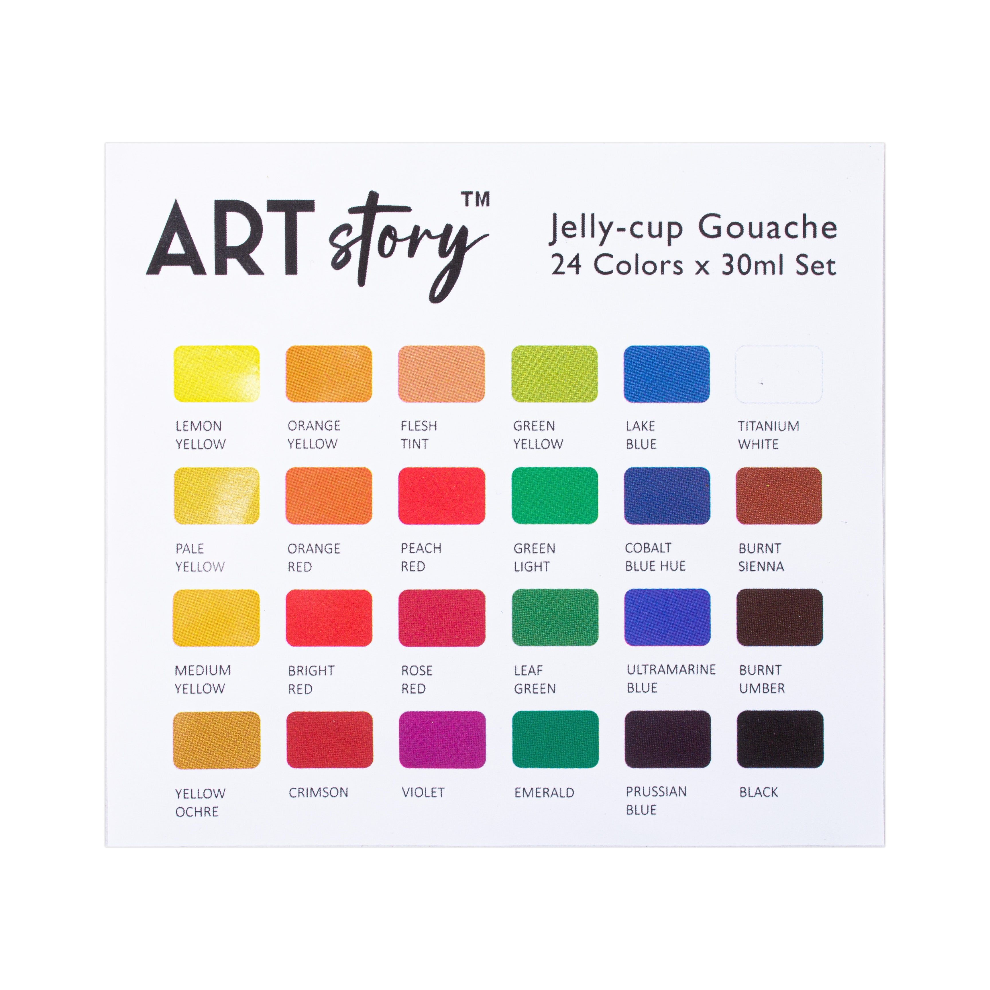 Premium Gouache Jelly Cup Paint Set 30ml X 24pc 1 Box