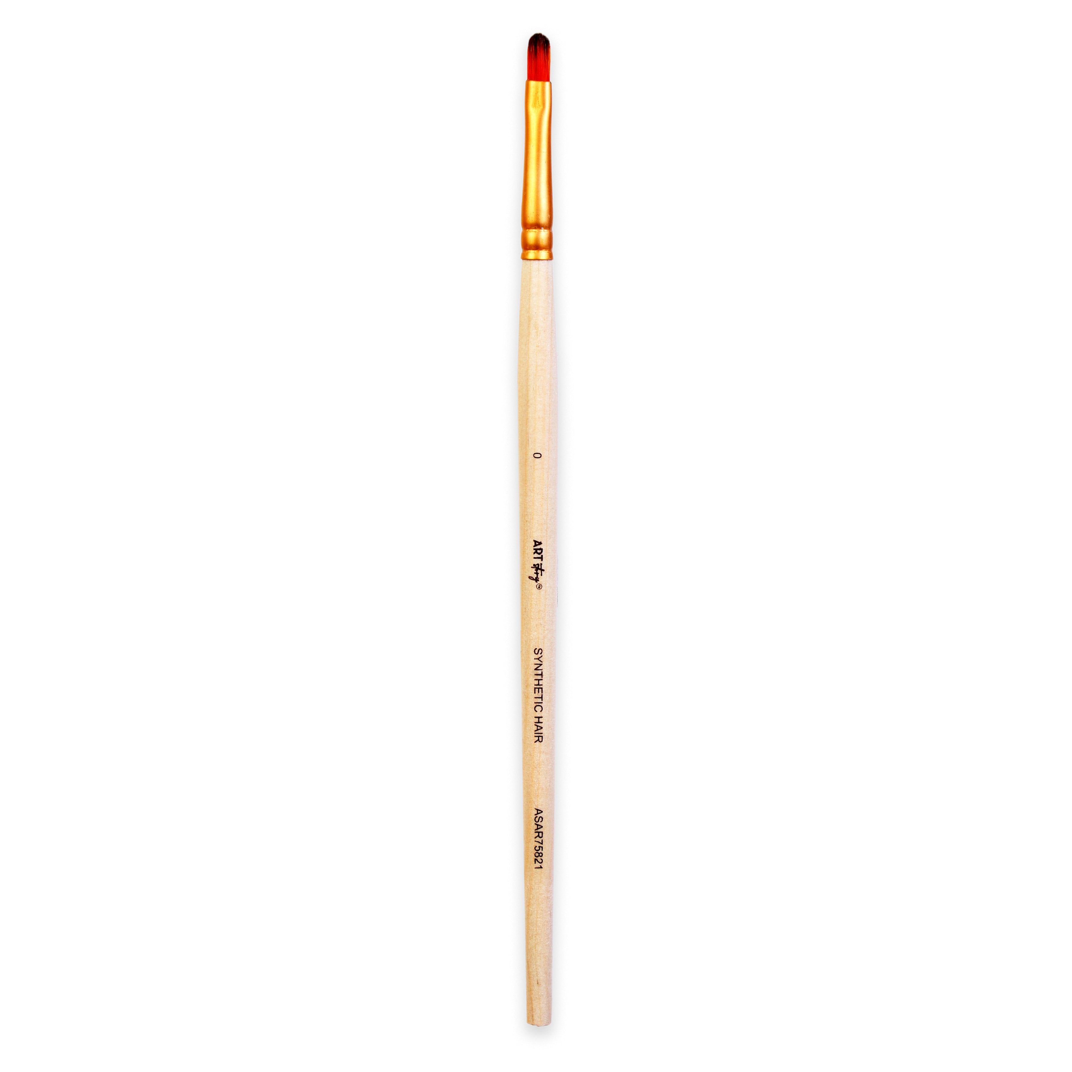 Filbert Brush Synthetic Hair Size 0 Handle Length 150mm