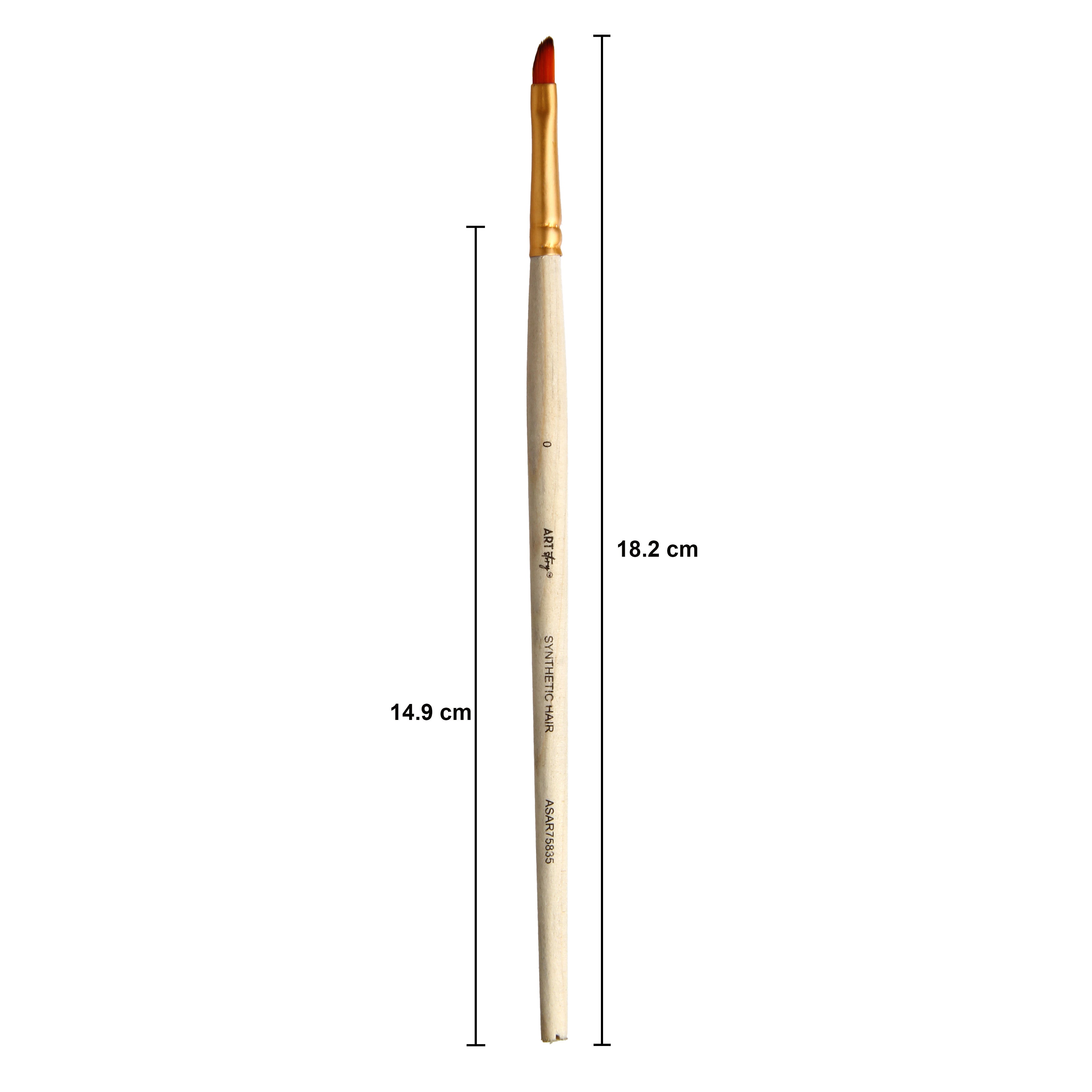 Dagger Brush Synthetic Hair Size 0 Handle Length 150mm