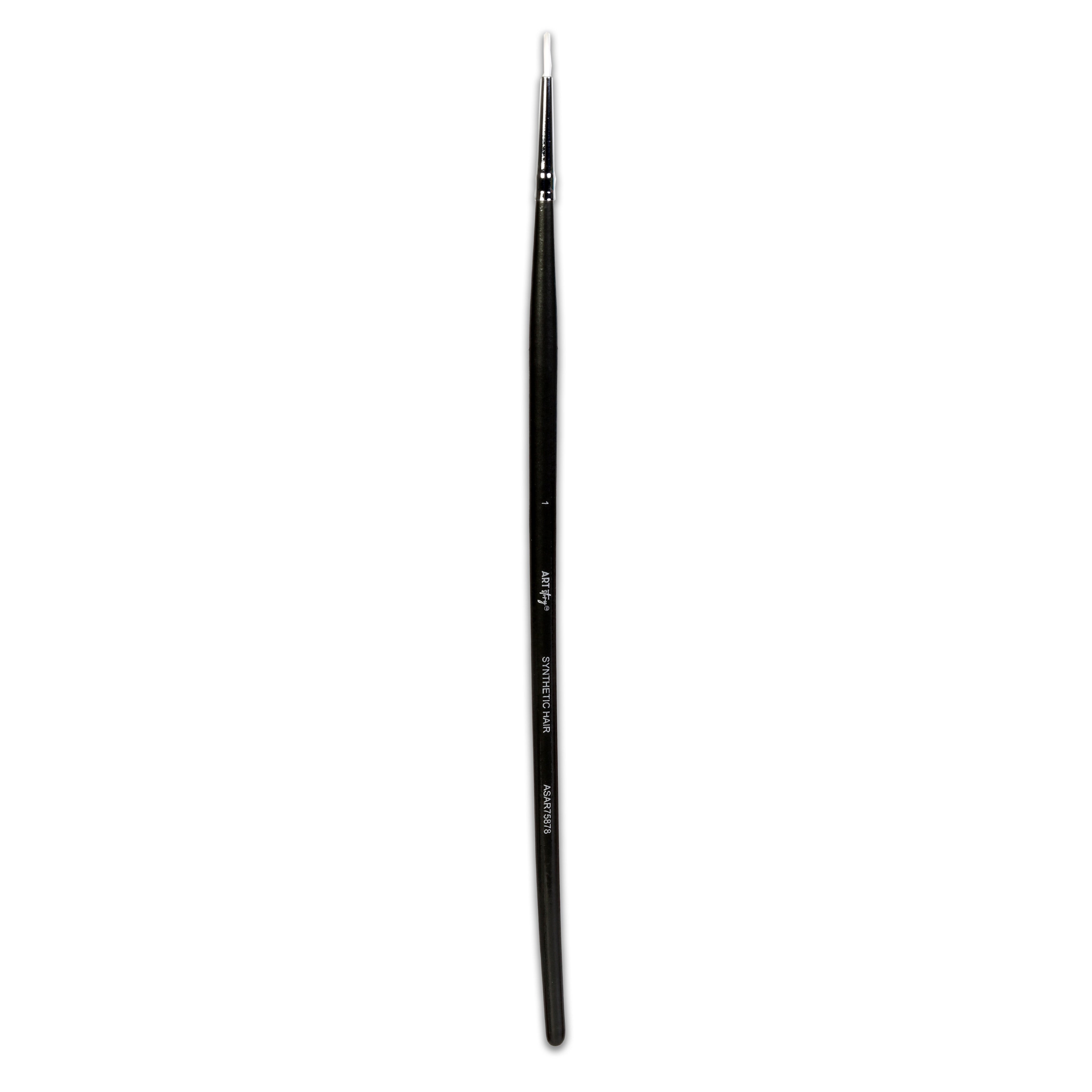 Premium Round Brush Synthetic Hair Handle Length 200mm Size 1 1 pc