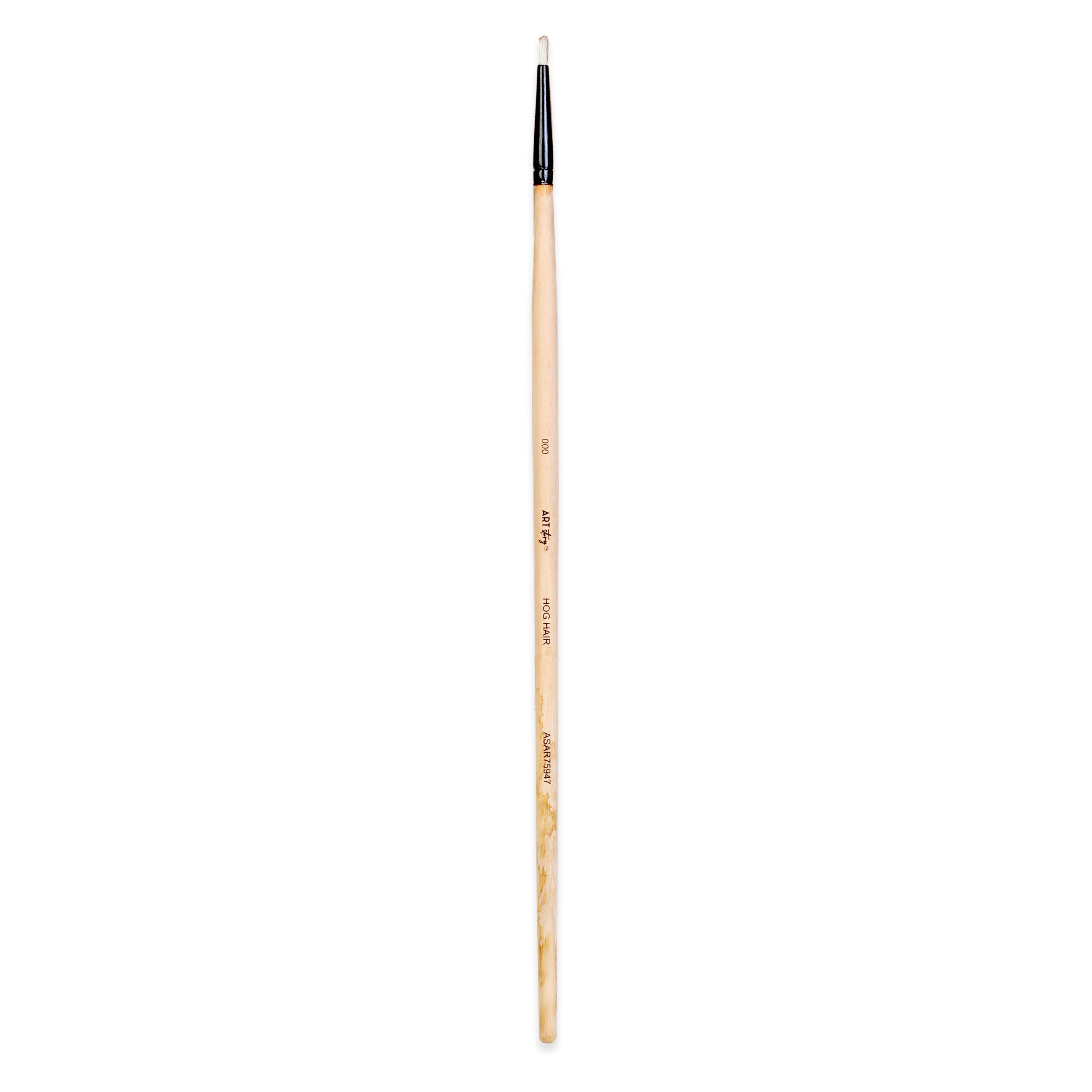 Synthetic Hog Hair Oil Round Brush Handle Length 200mm Size 000 1 pc