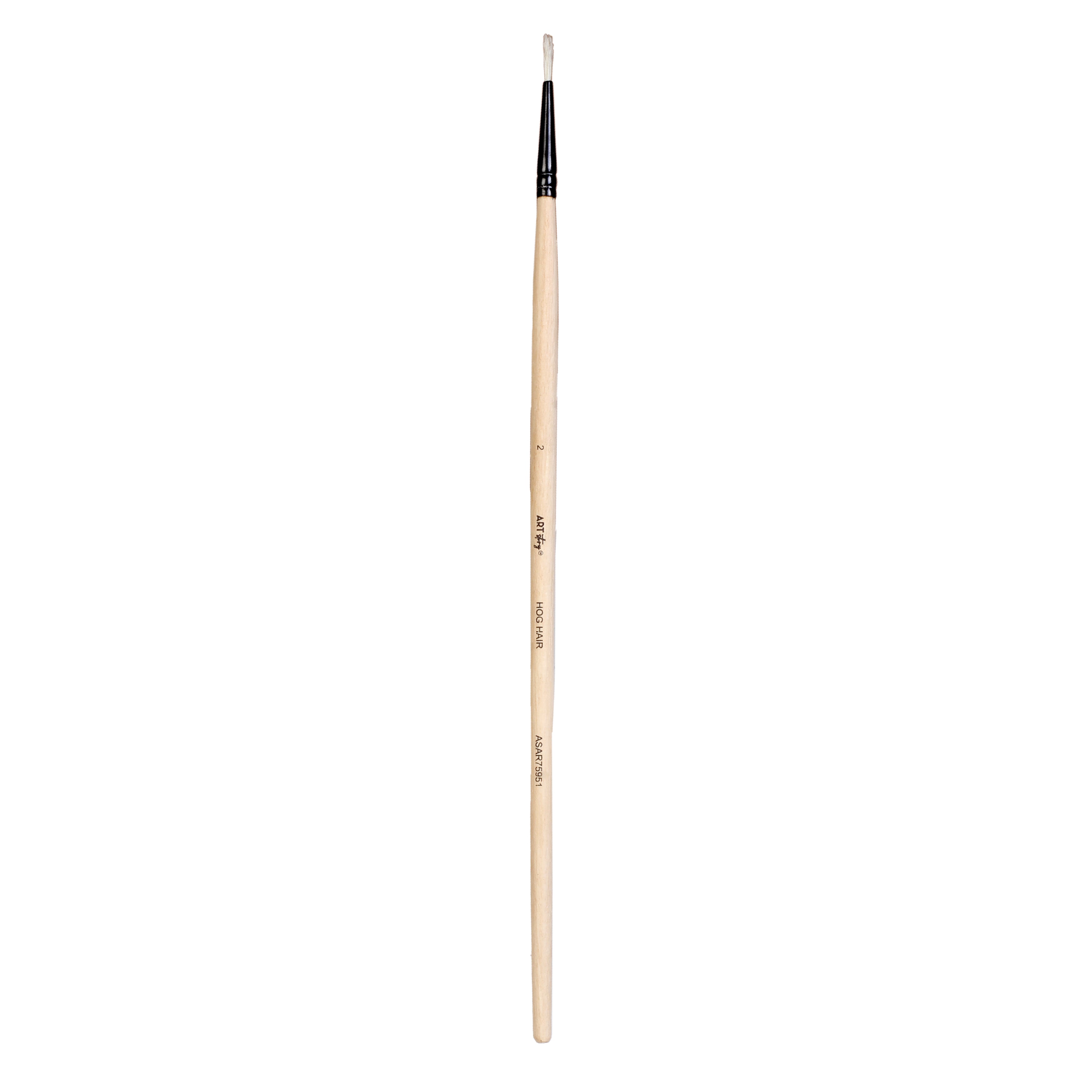 Synthetic Hog Hair Oil Round Brush Handle Length 200mm Size 2 1 pc