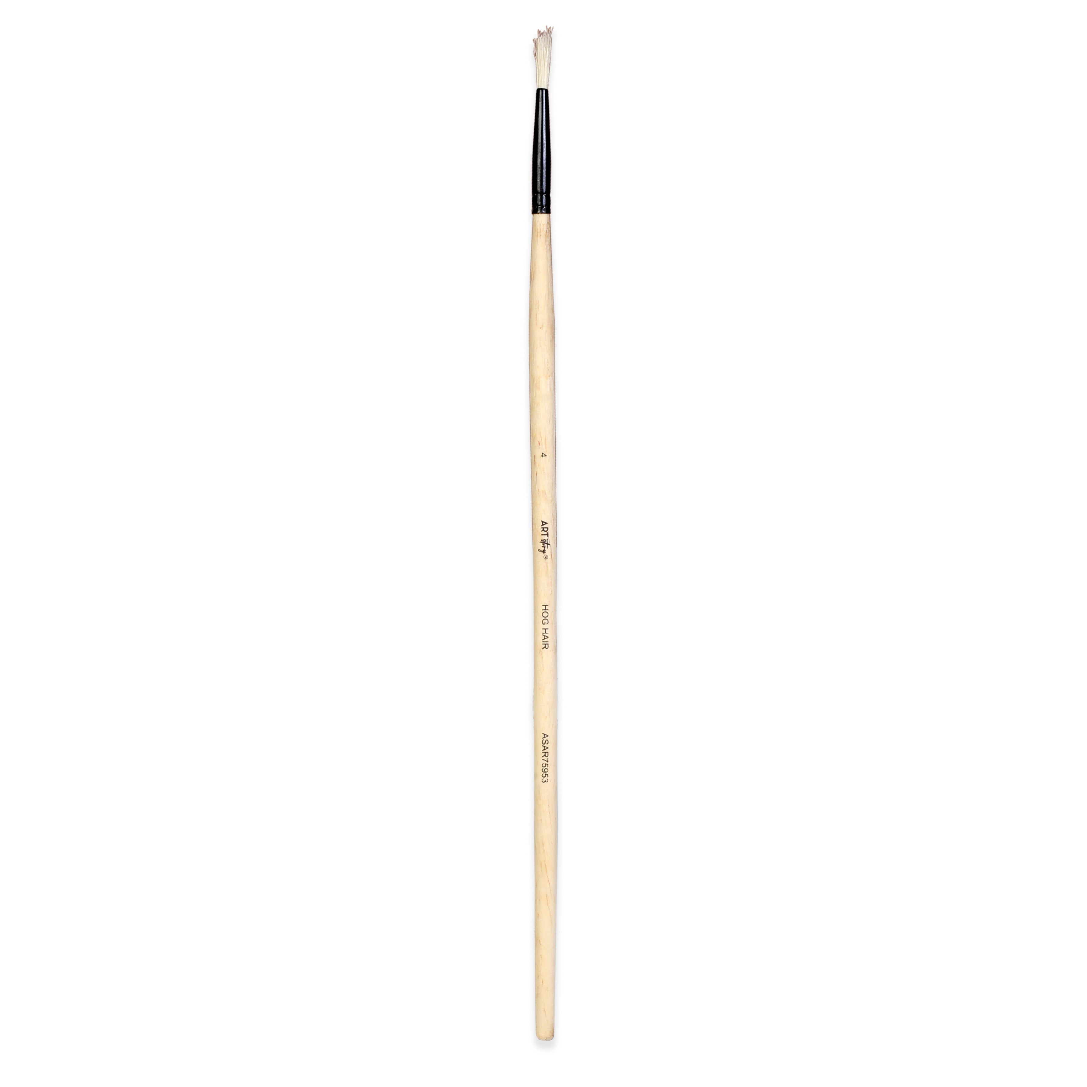 Synthetic Hog Hair Oil Round Brush Handle Length 200mm Size 4 1 pc