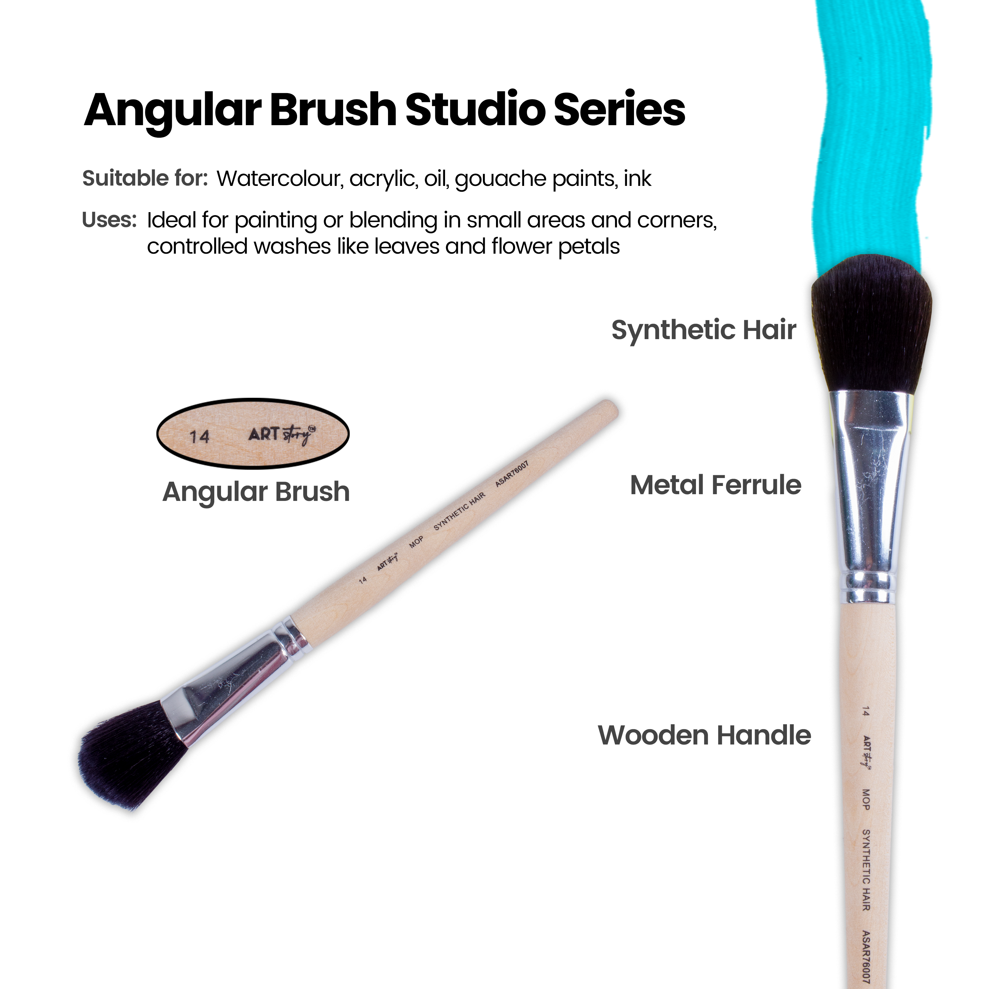 Watercolour Mop Brush (14) 165mm 1 pc