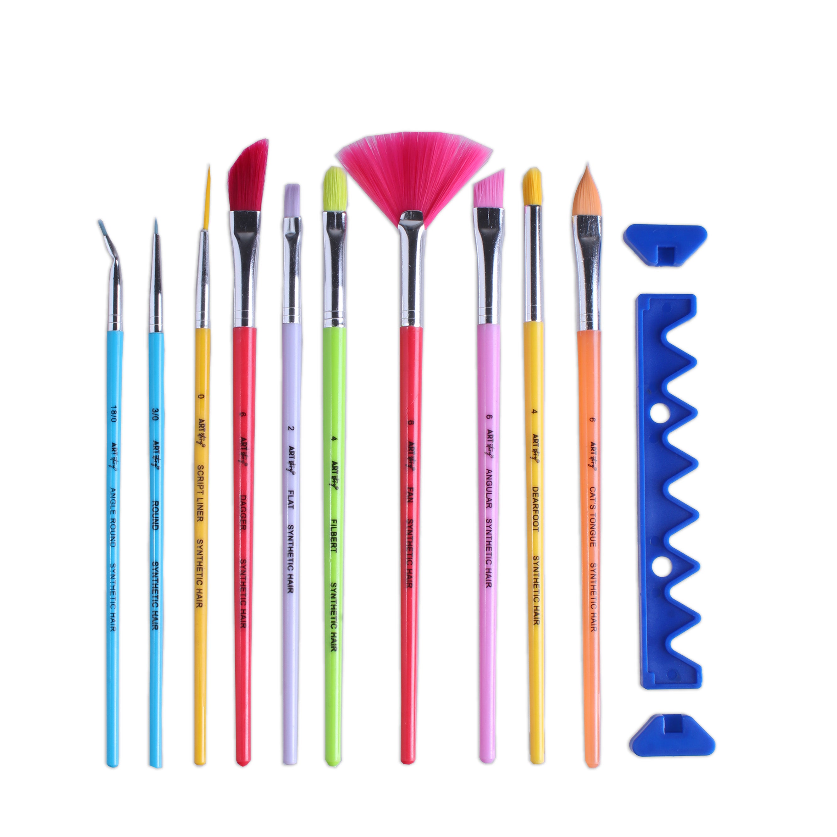Kids Brush Set W/Holder 10Brush  Holder 10Pc