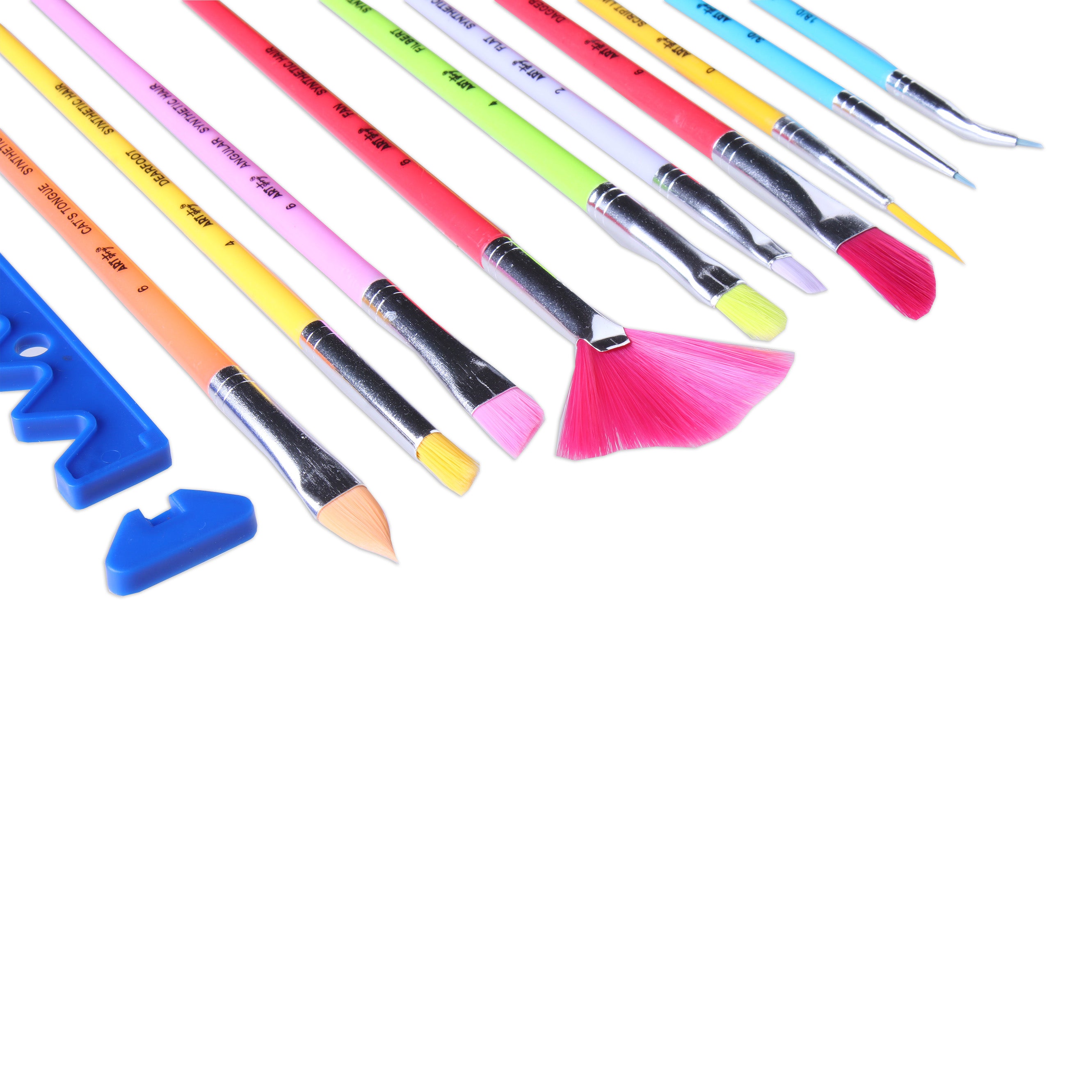 Kids Brush Set W/Holder 10Brush  Holder 10Pc