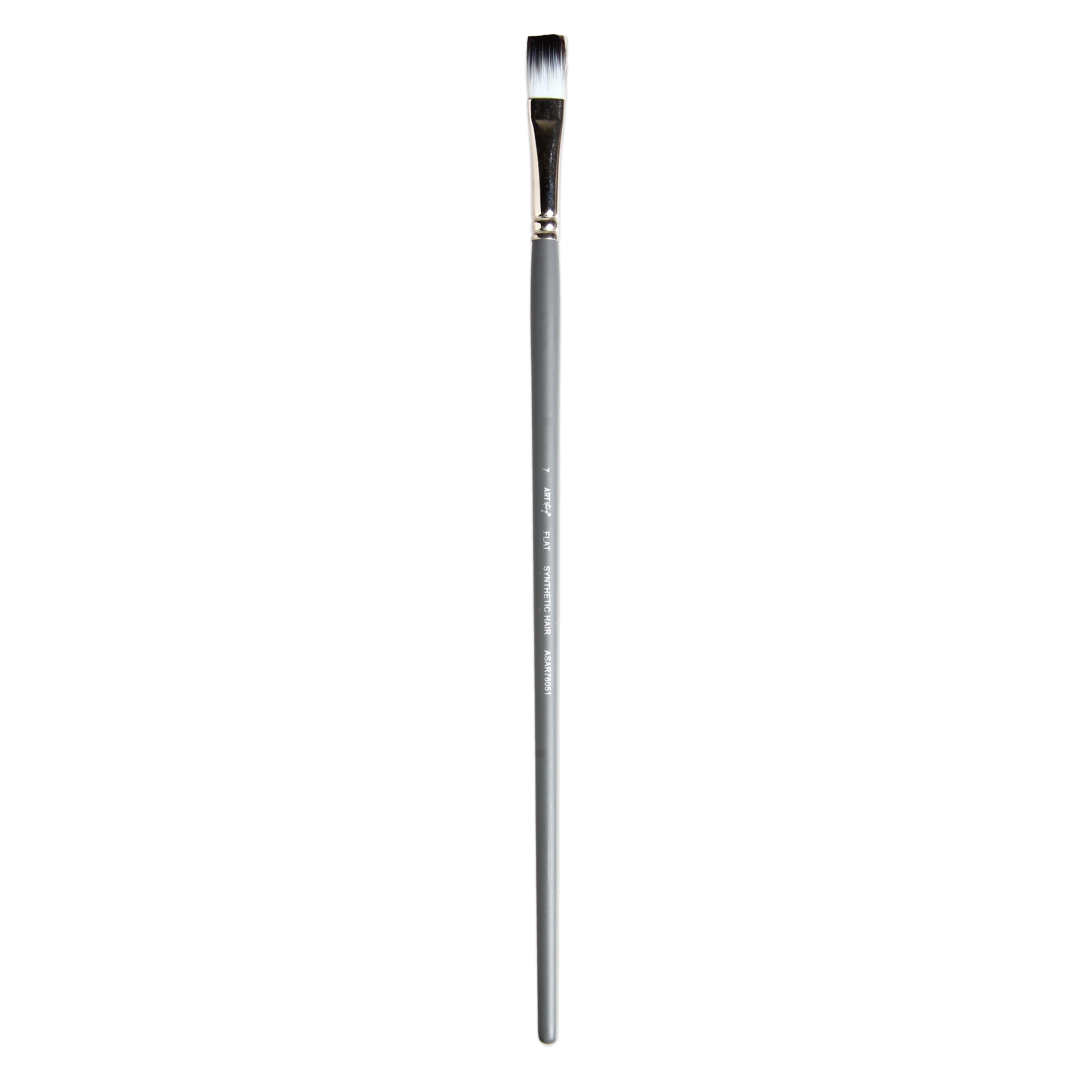 Long Handle Brush Flat Synthetic Hair Size 7 Handle Length 250mm