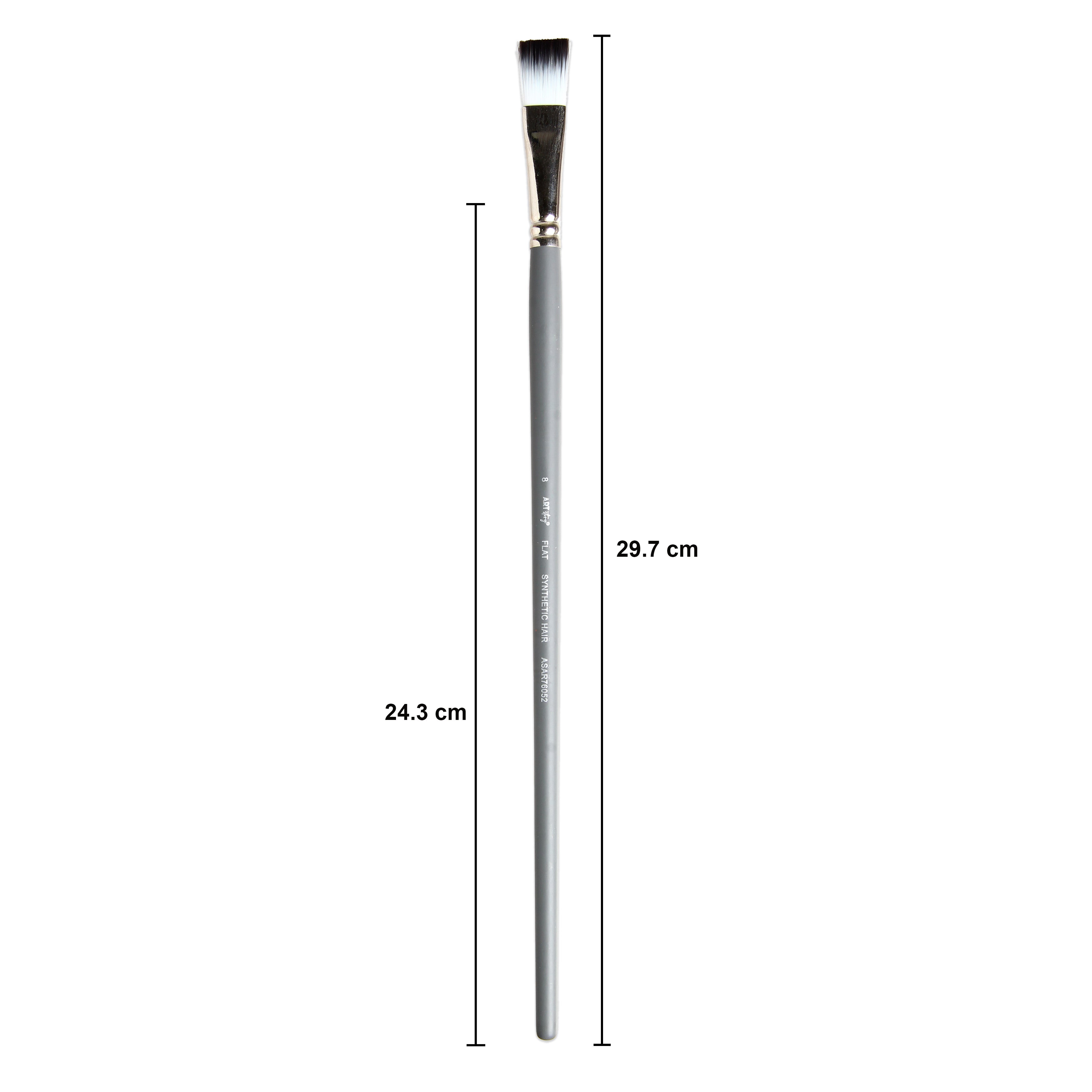Long Handle Brush Flat Synthetic Hair Size 8 Handle Length 250mm