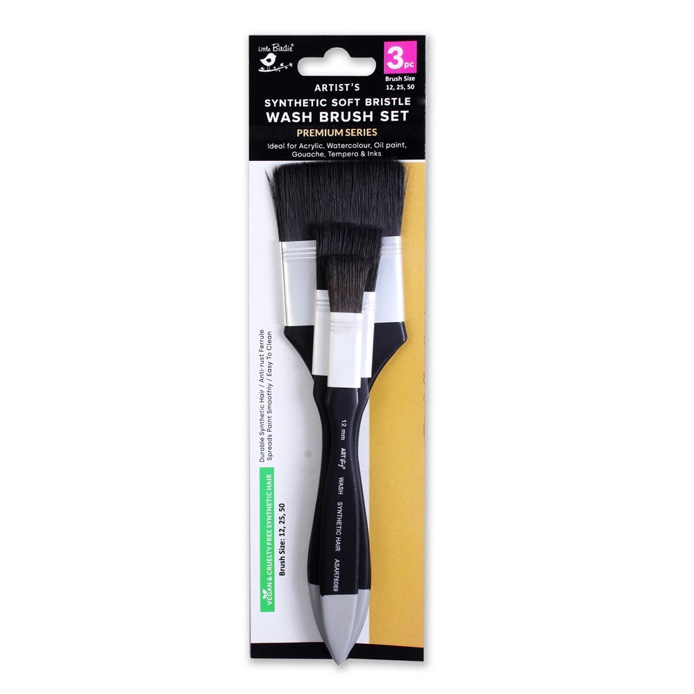 Wash Brush Soft Size 12mm 24mm 50mm Set Of 3pc