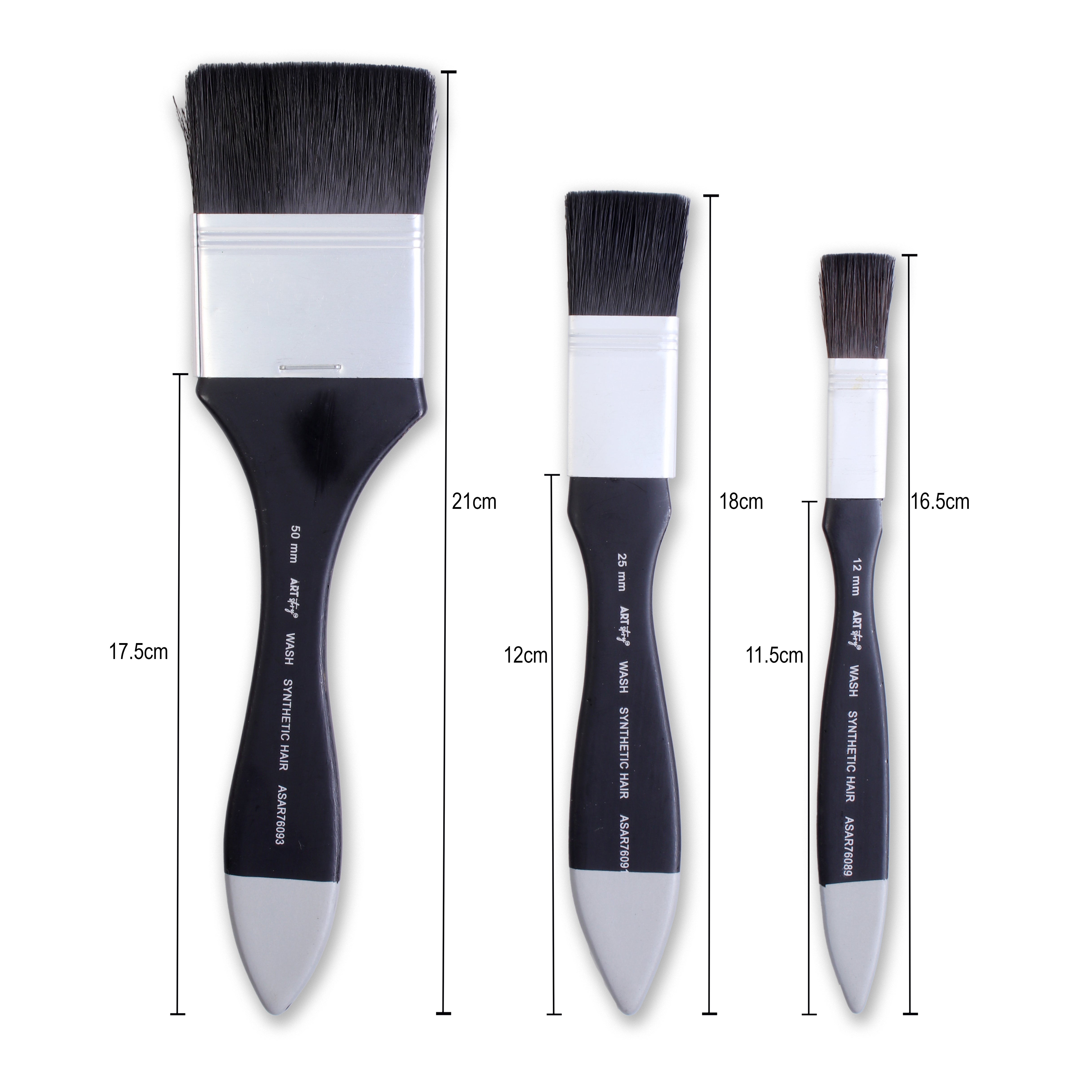Wash Brush Soft Size 12mm 24mm 50mm Set Of 3pc