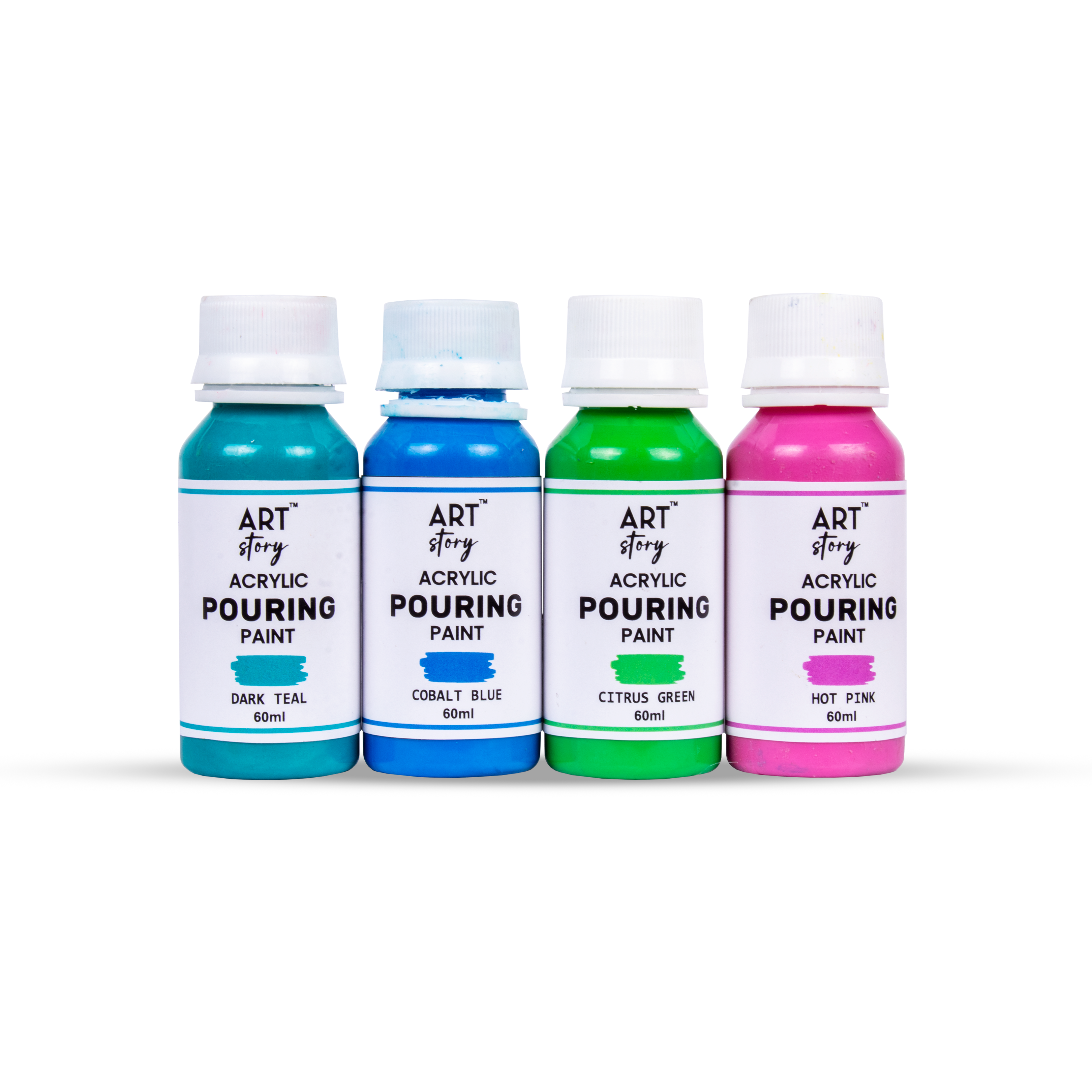 Fluid Art Pouring Set Bright 60ml X4Pc