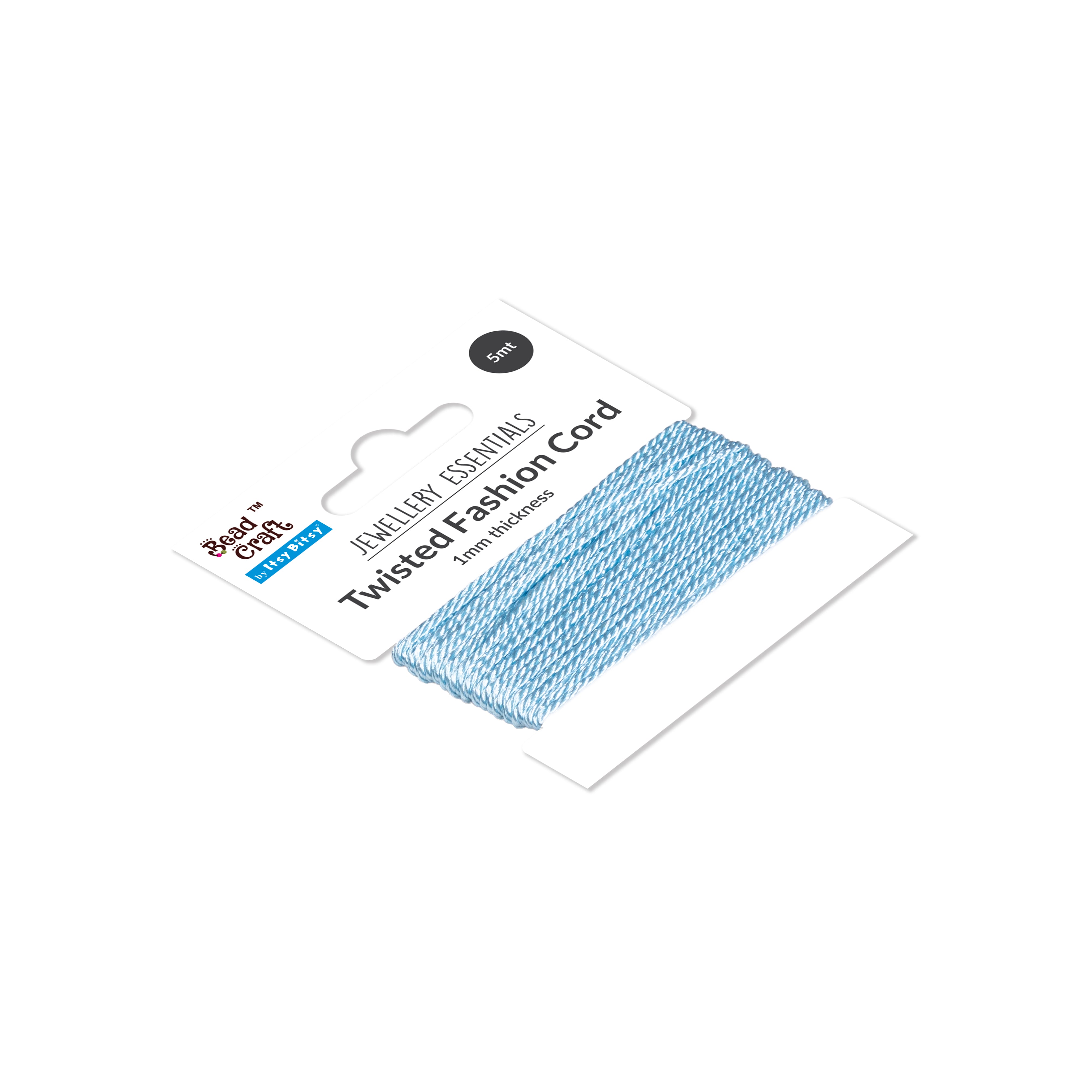 Nylon Twisted Cord 0.5mm Aqua Blue 5mtr