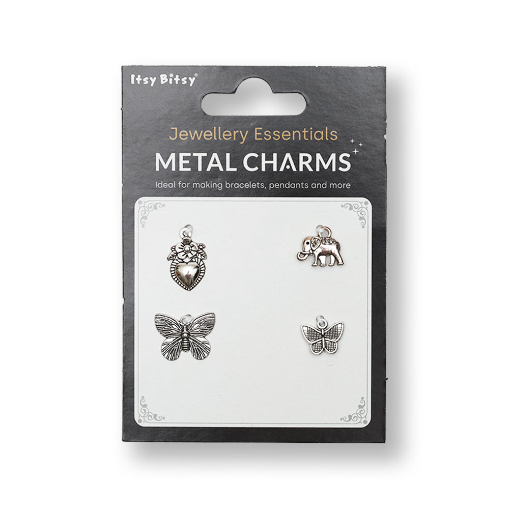 Metal Charms Butterfly Passion 4PC