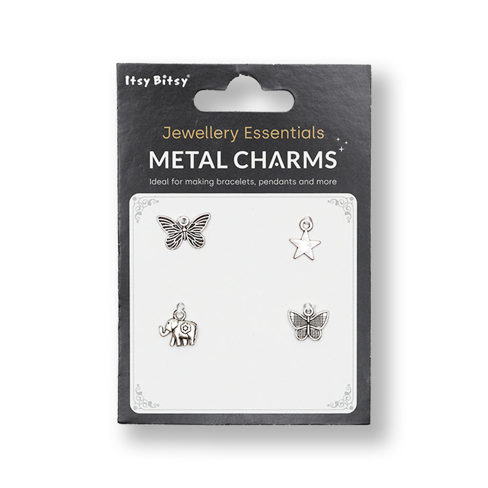 Metal Charms Butterfly Star 4PC