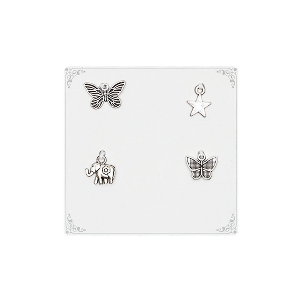 Metal Charms Butterfly Star 4PC